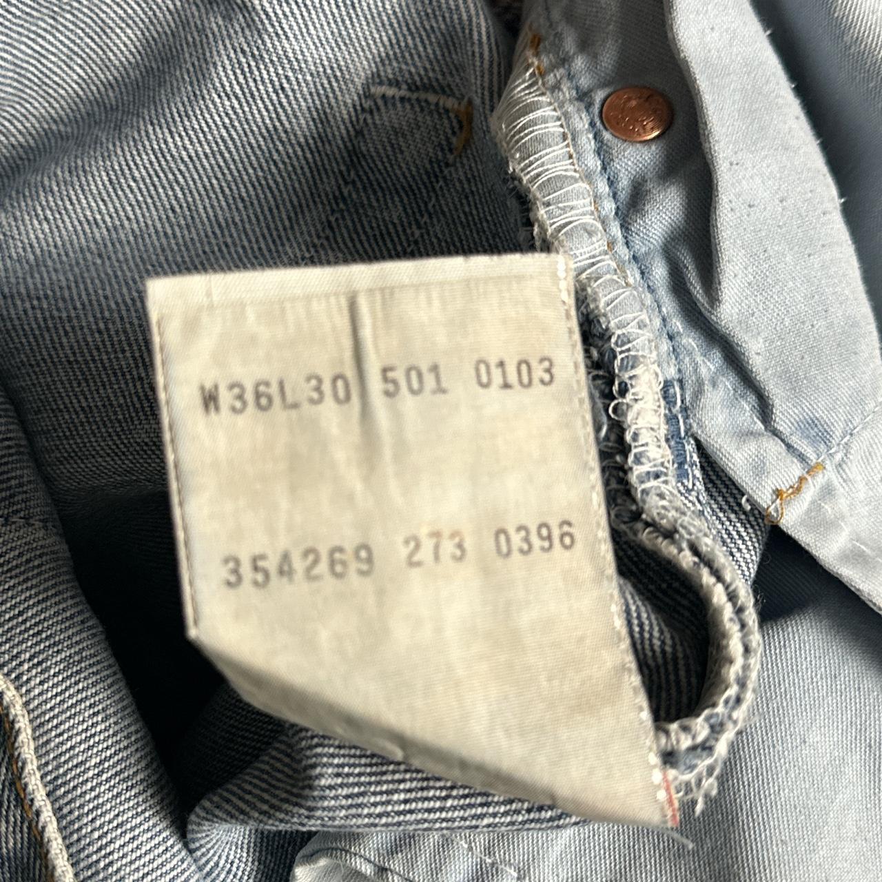 Levis 501 Vintage Light Blue Jeans (36W)