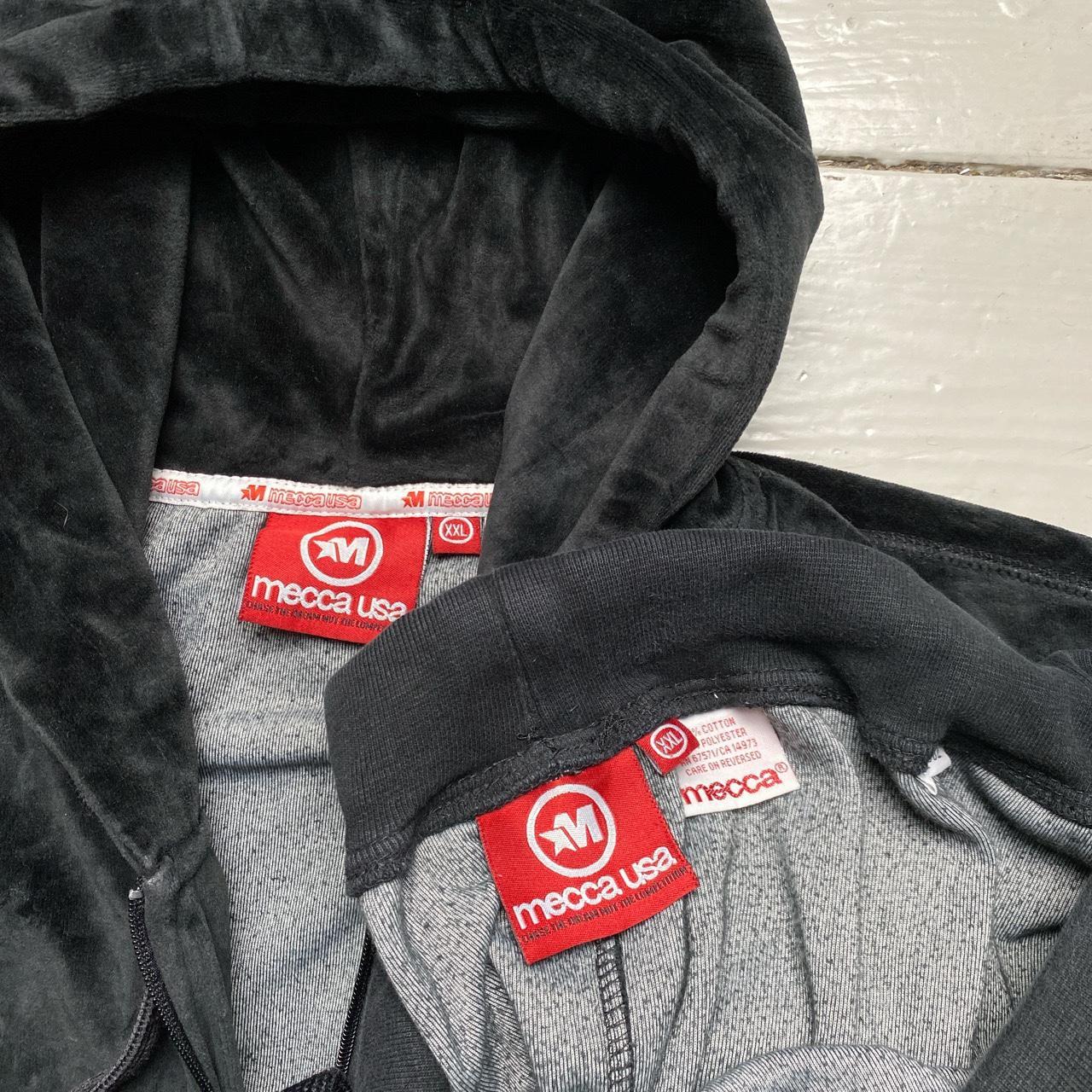 Mecca USA Vintage 90’s Velour Black Full Tracksuit