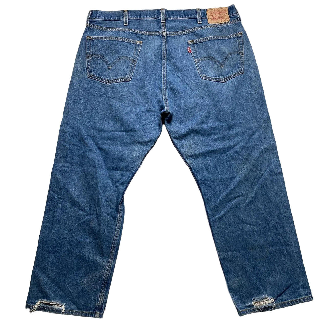 Levis 501 Baggy Light Blue Distressed Jeans (44W)