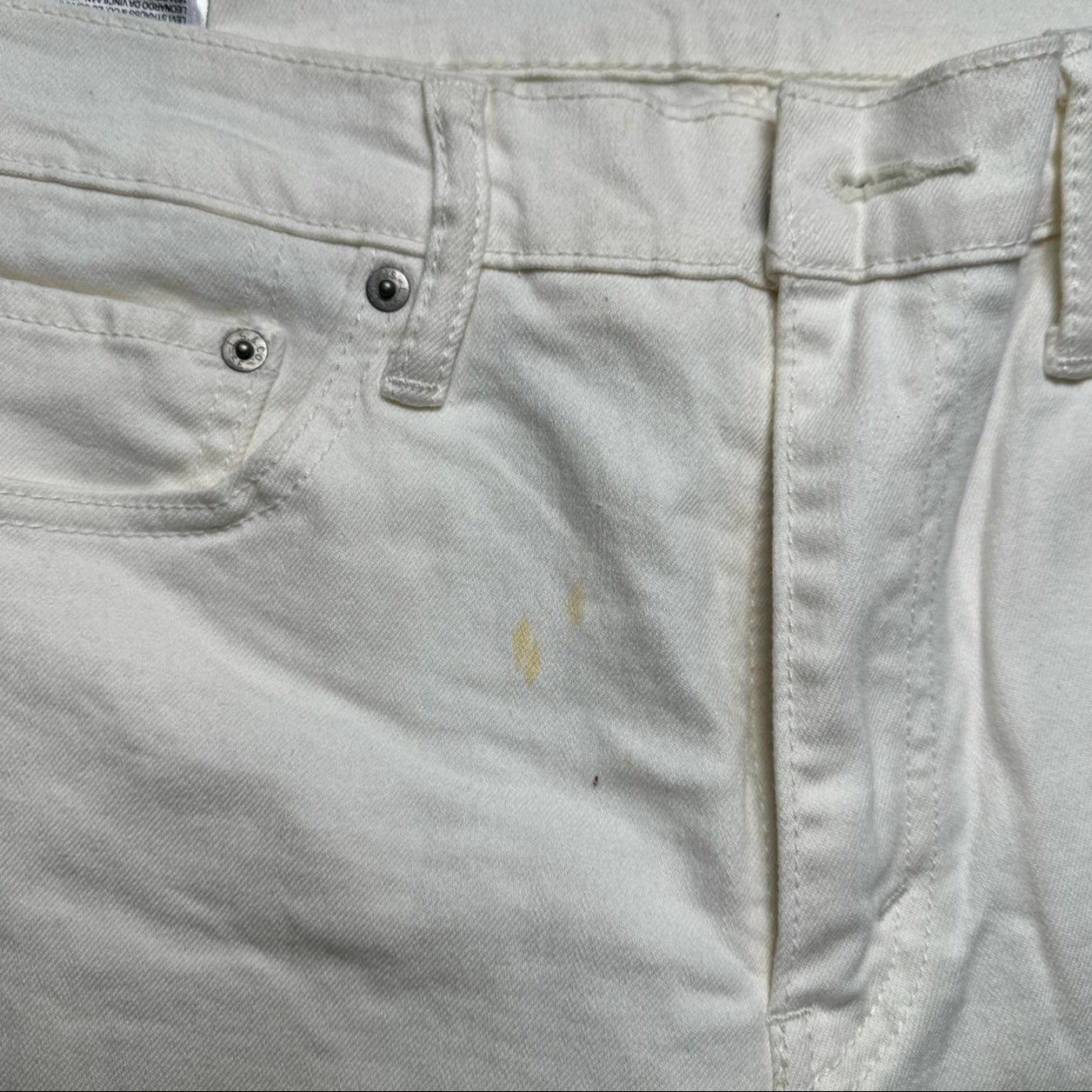 Levis 511 Cream White Jeans (36W)