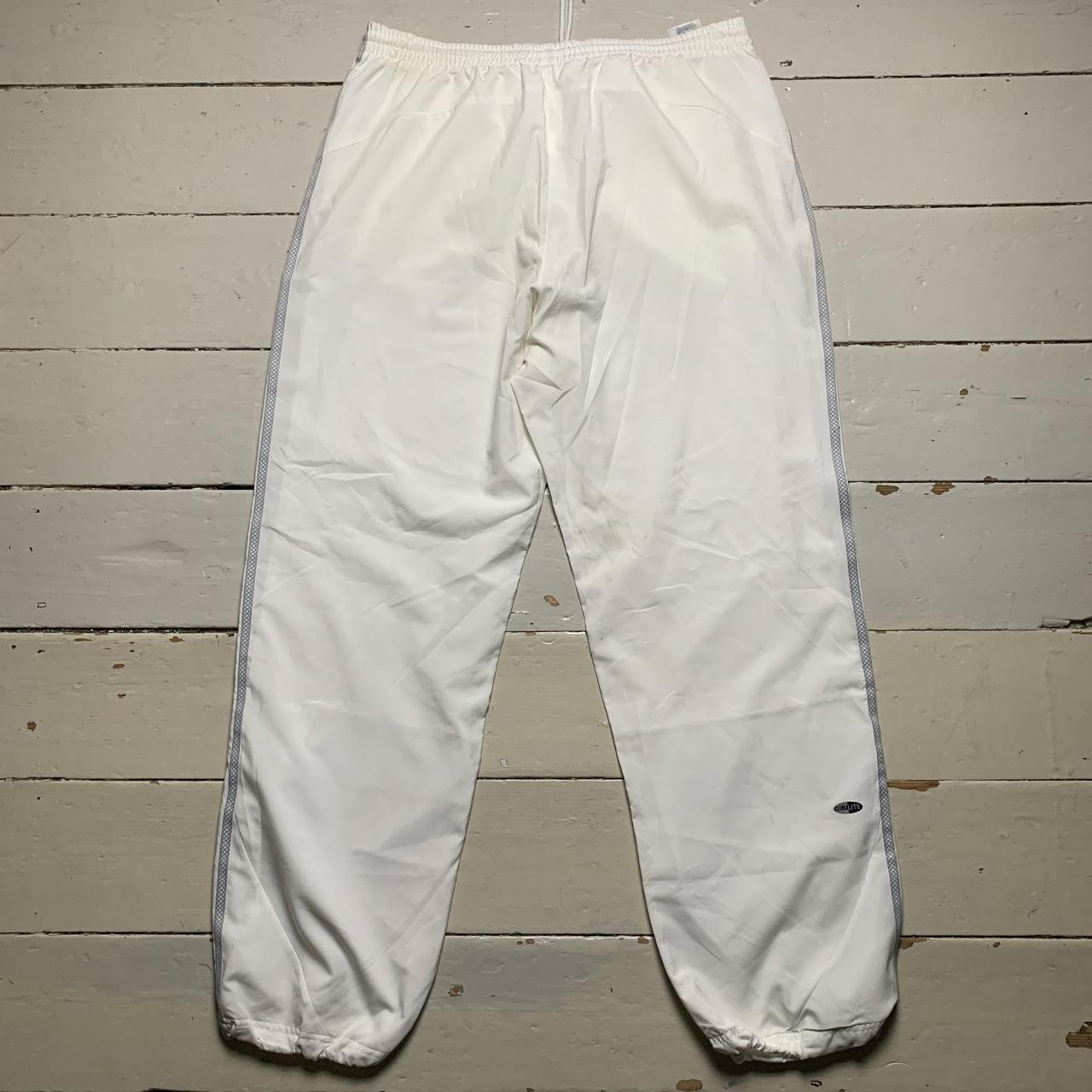 Adidas Vintage Baggy Climacool Shell Bottoms White and Silver