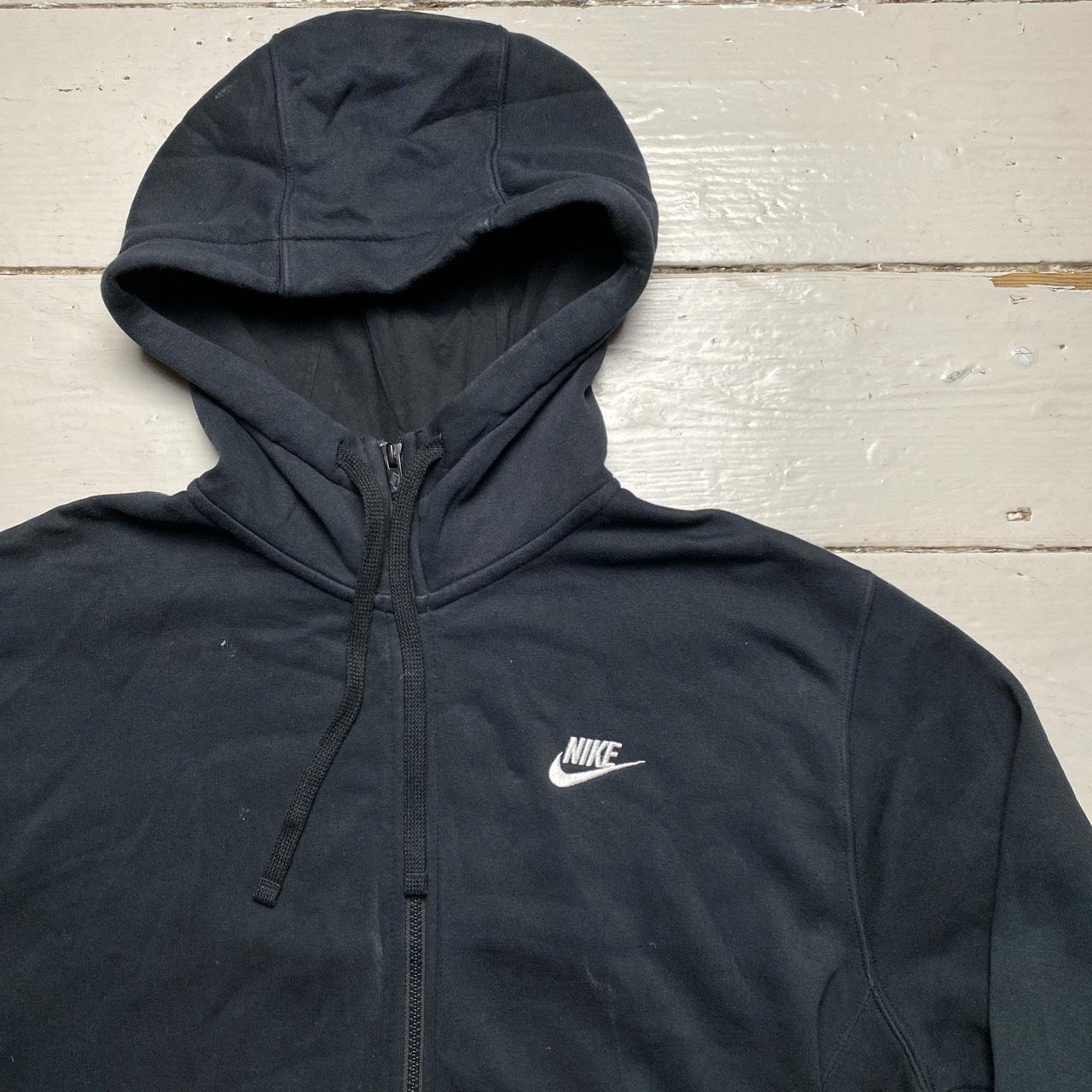 Nike Swoosh Black and White Hoodie