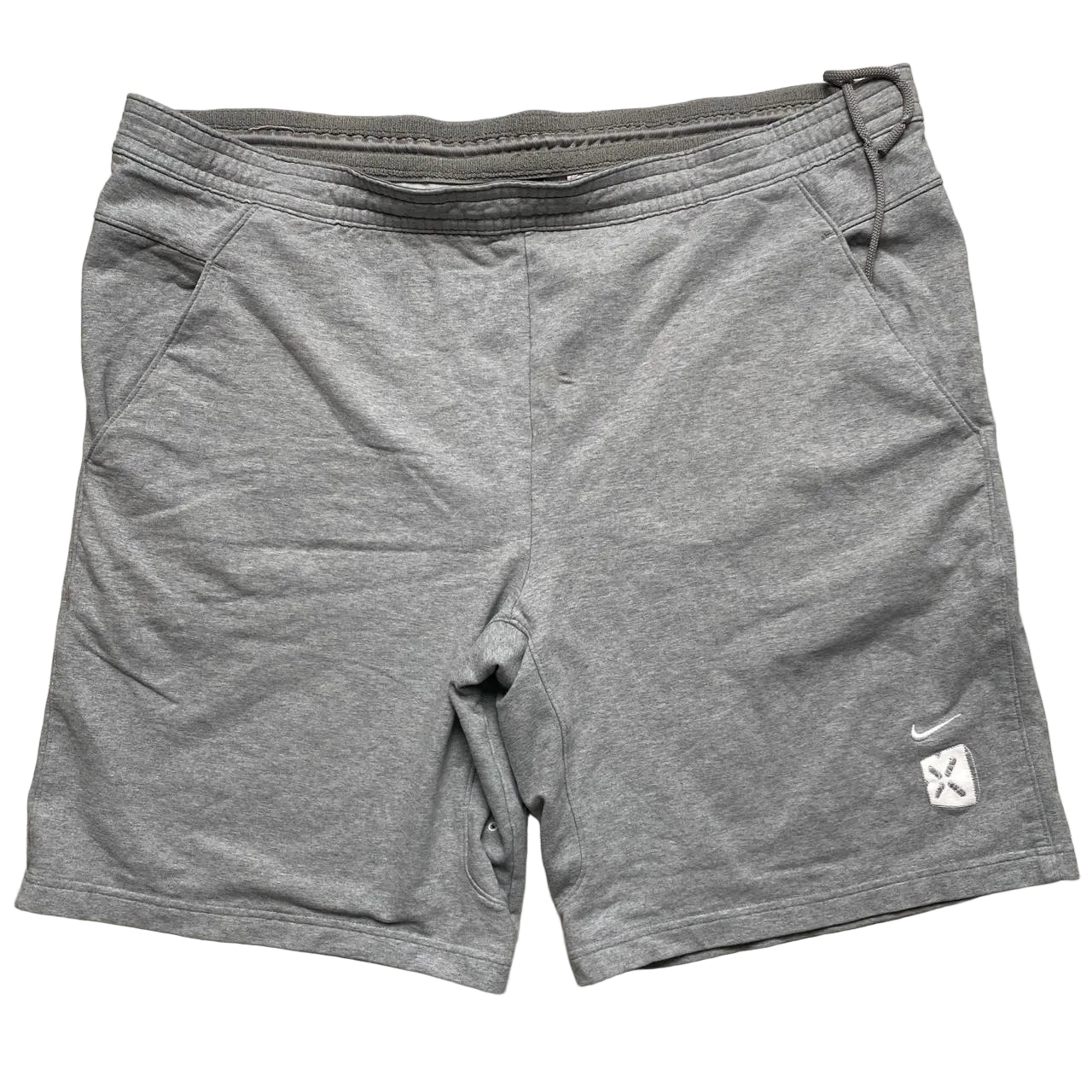 Nike Swoosh Grey and White Vintage Shorts (XL)