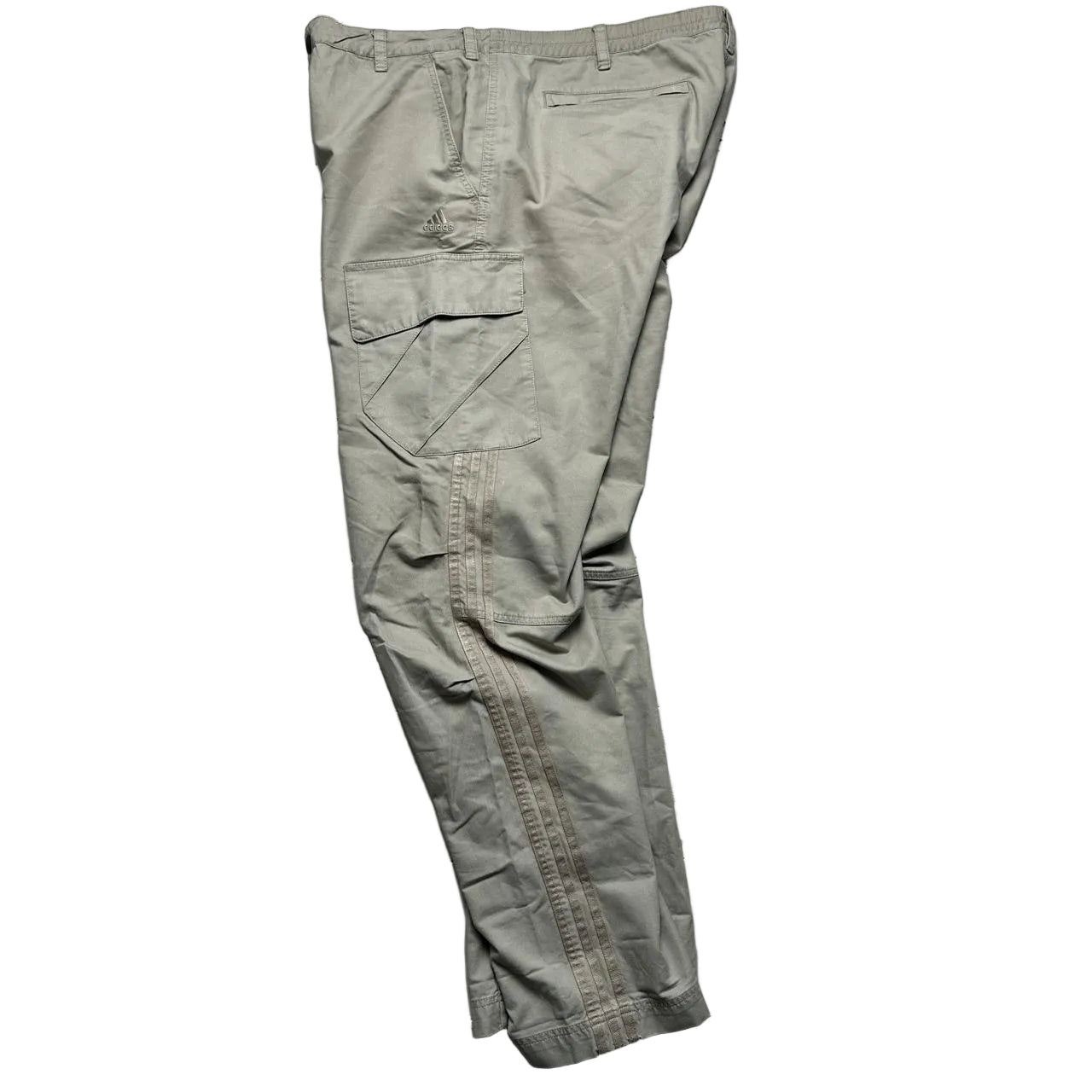 Adidas Baggy Cream Cargo Combat Parachute Trousers (XL)