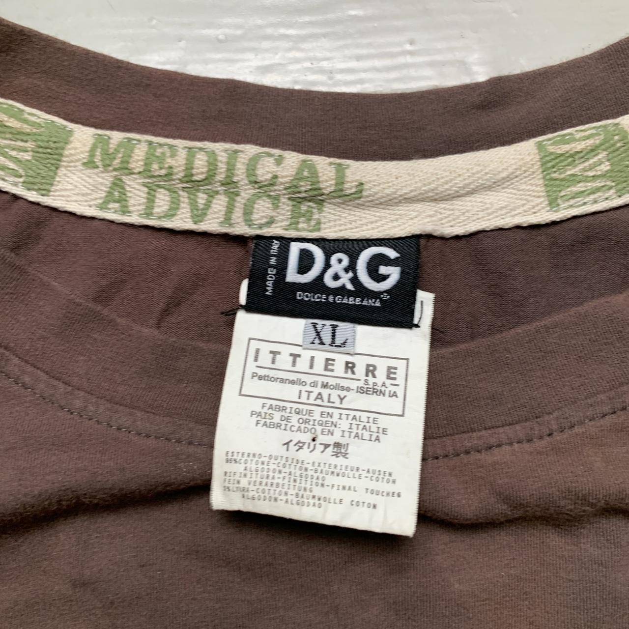 Dolce and Gabbana Vintage Brown Long Sleeve T Shirt