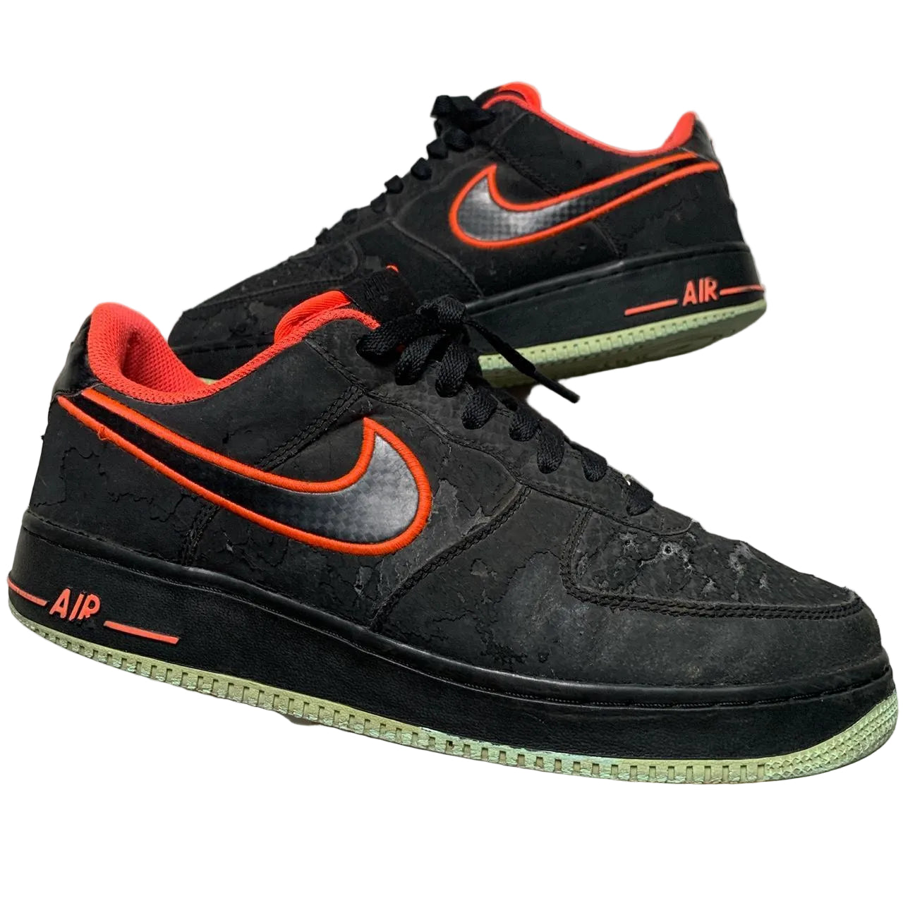 Nike Air Force 1 Yeezy Black Red and Green (UK 8)