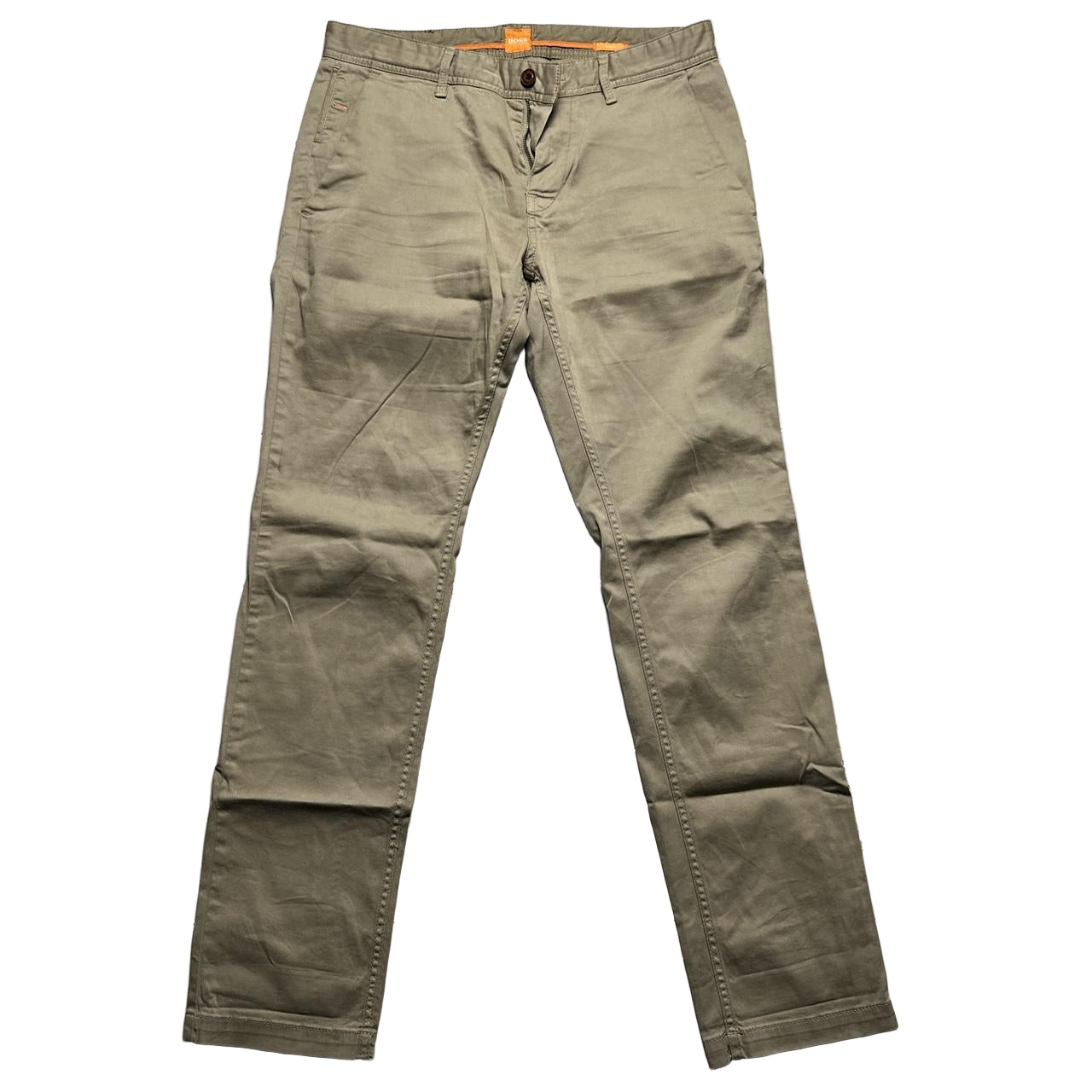 Hugo Boss Orange Khaki Sand Chino Trousers (32W)