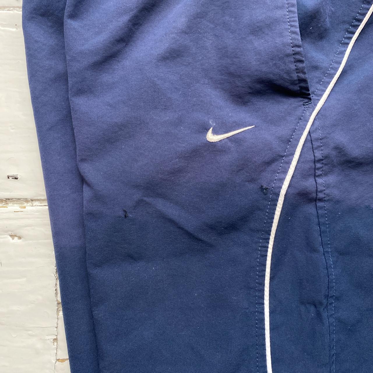Nike Vintage Swoosh Shell Track Pant Shorts Navy and White