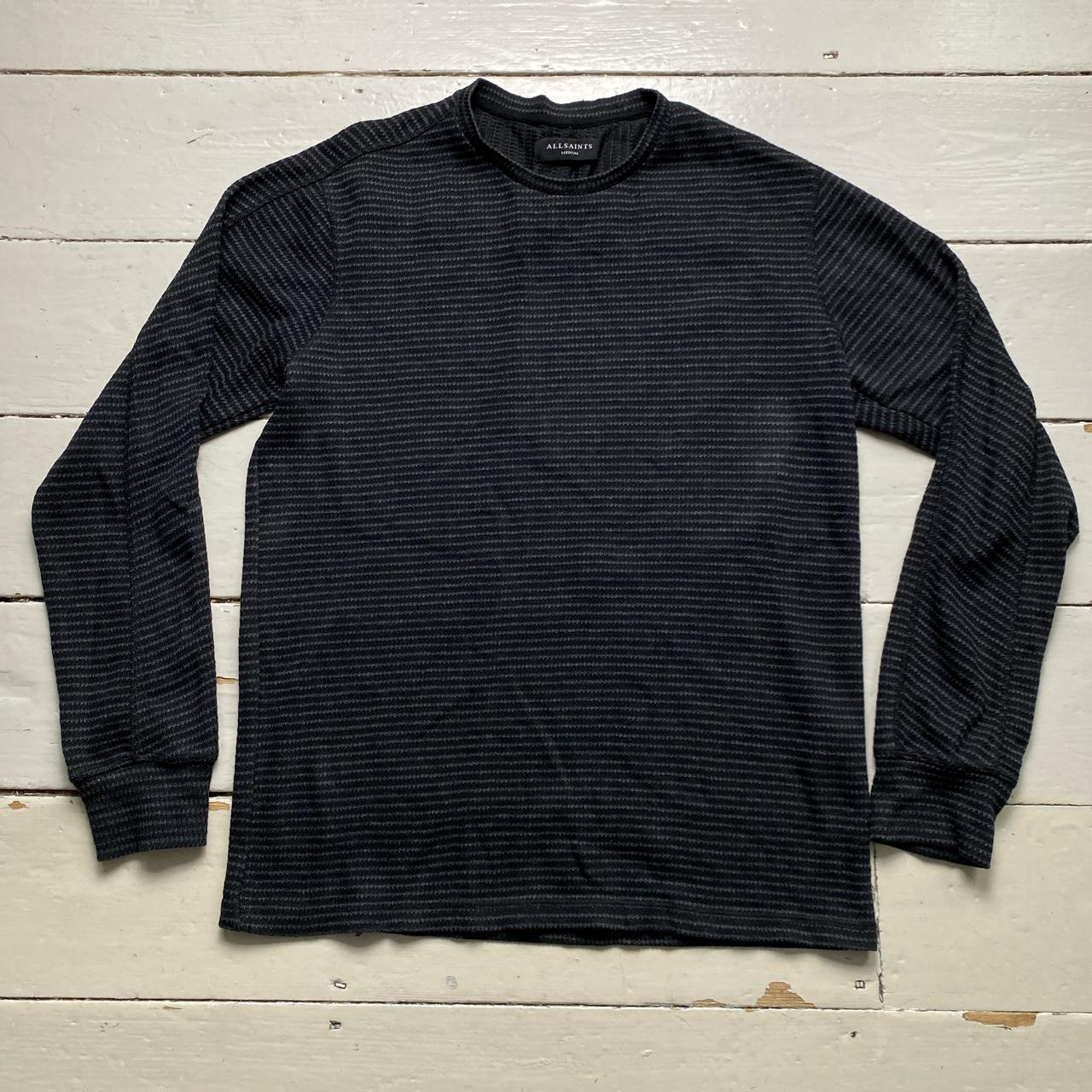 All Saints Black and Grey Jumper