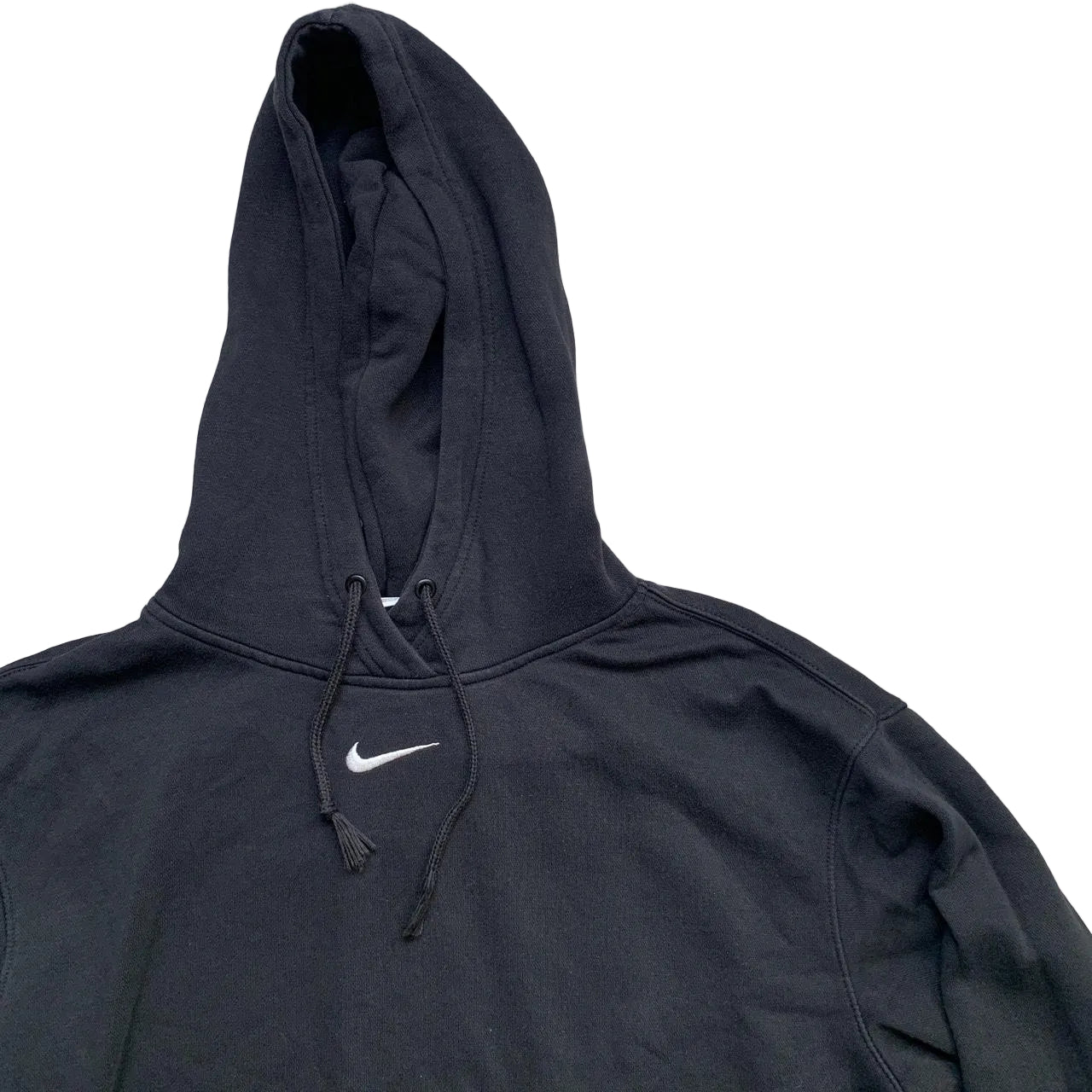Nike Centre Swoosh Black and White Hoodie (XS)