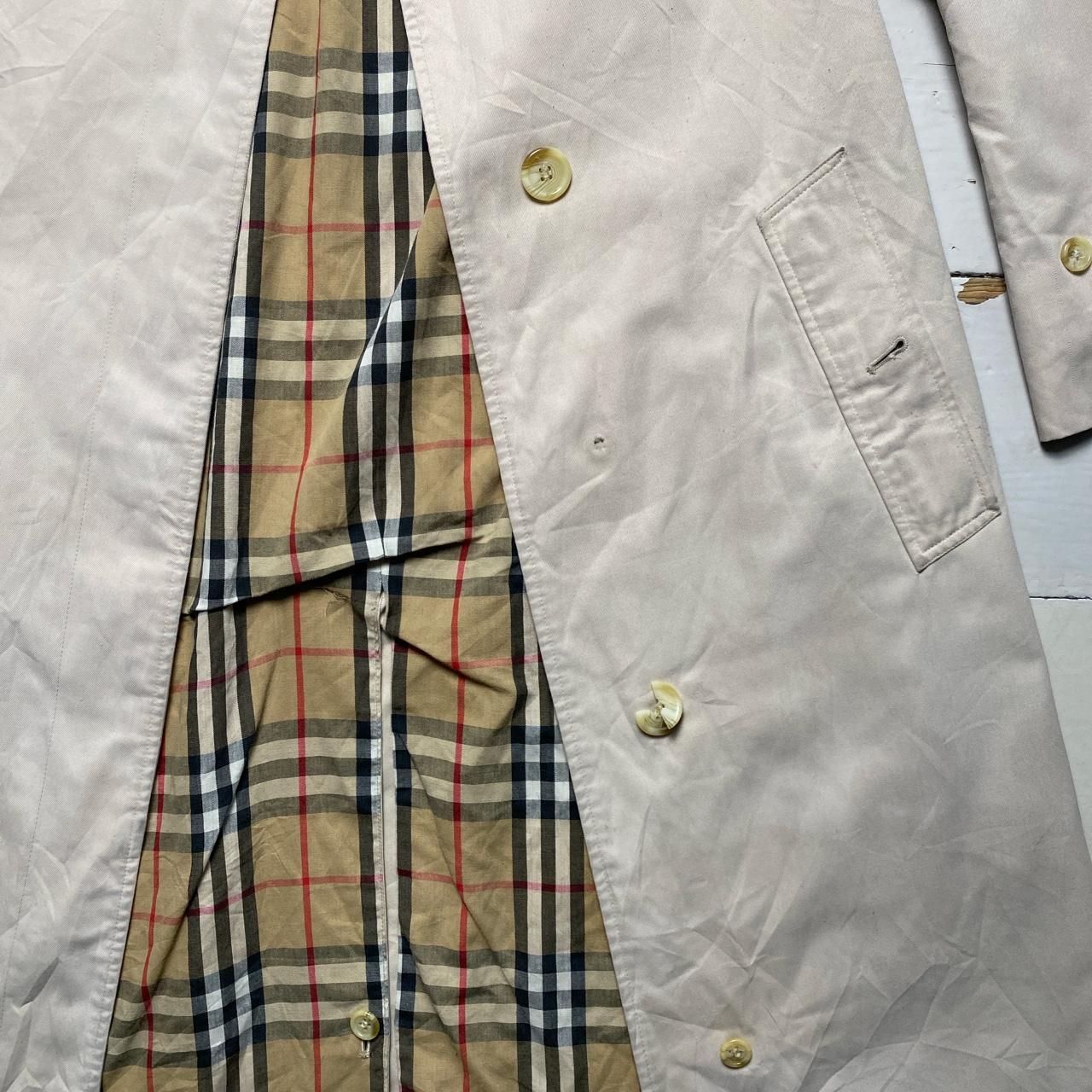 Burberry Burberrys Vintage Cream Nova Check Trench Coat