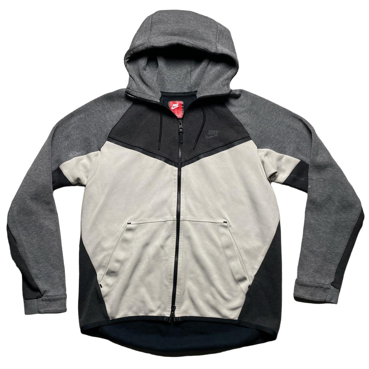 Nike Tech Fleece Multi Colour Grey and White Hoodie (M)