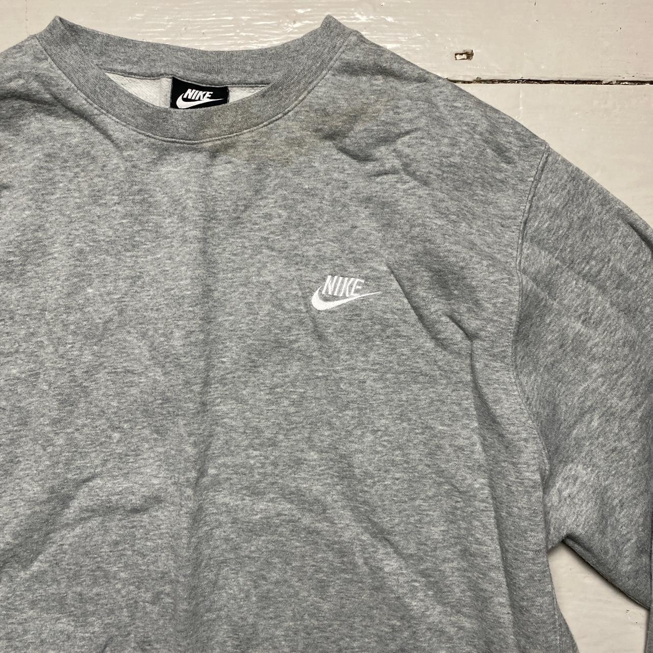 Nike Swoosh Grey and White Jumper