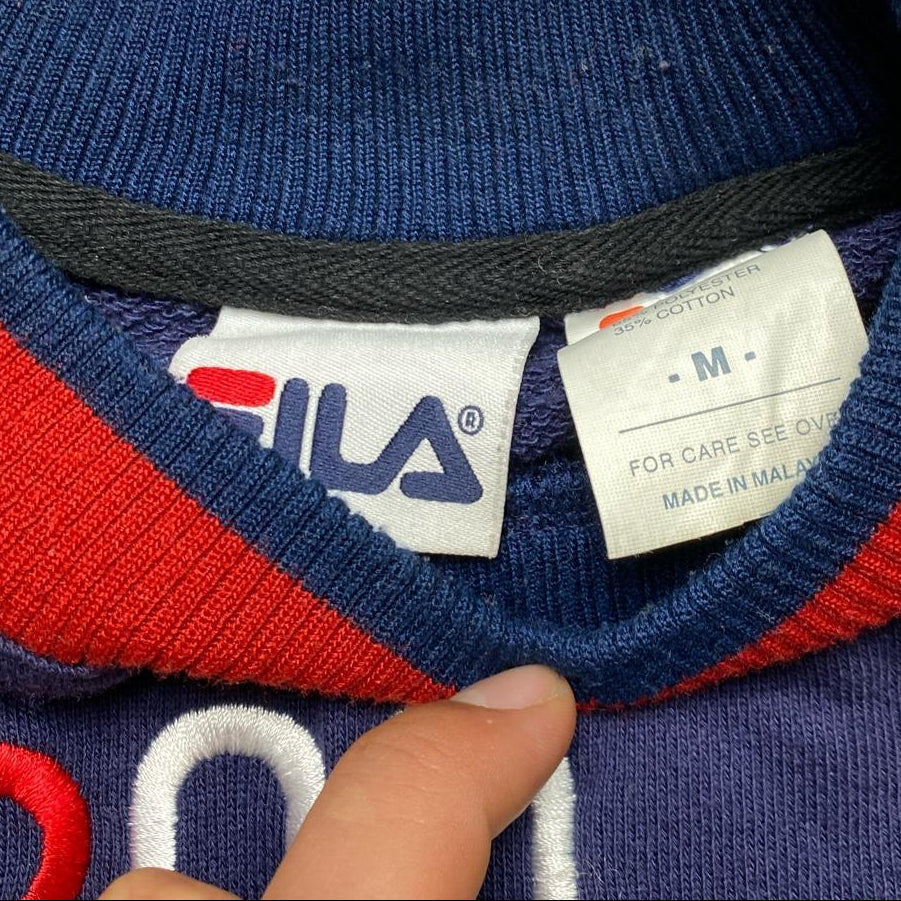 Fila Vintage 90’s Jumper Navy Red and White (M)
