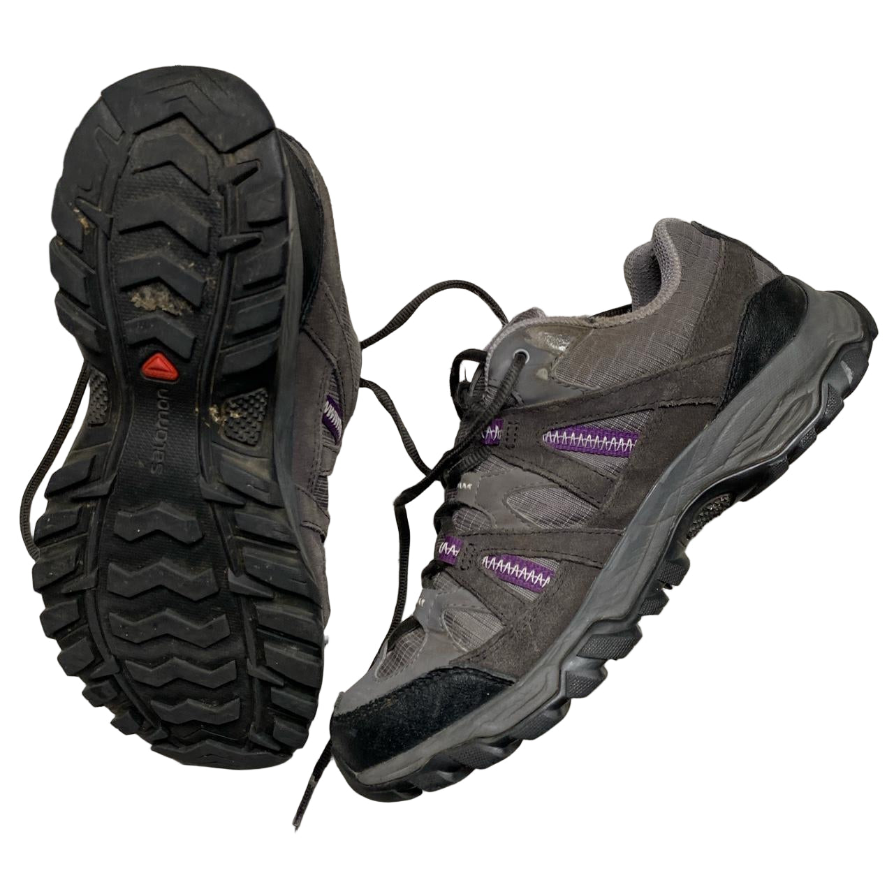 Salomon Goretex Grey and Purple Trainers (UK7)