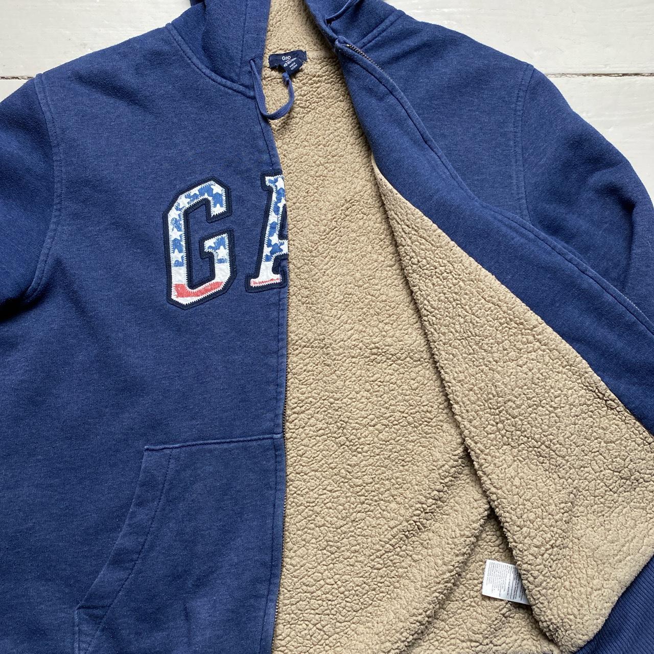 GAP USA Sherpa Hoodie Navy