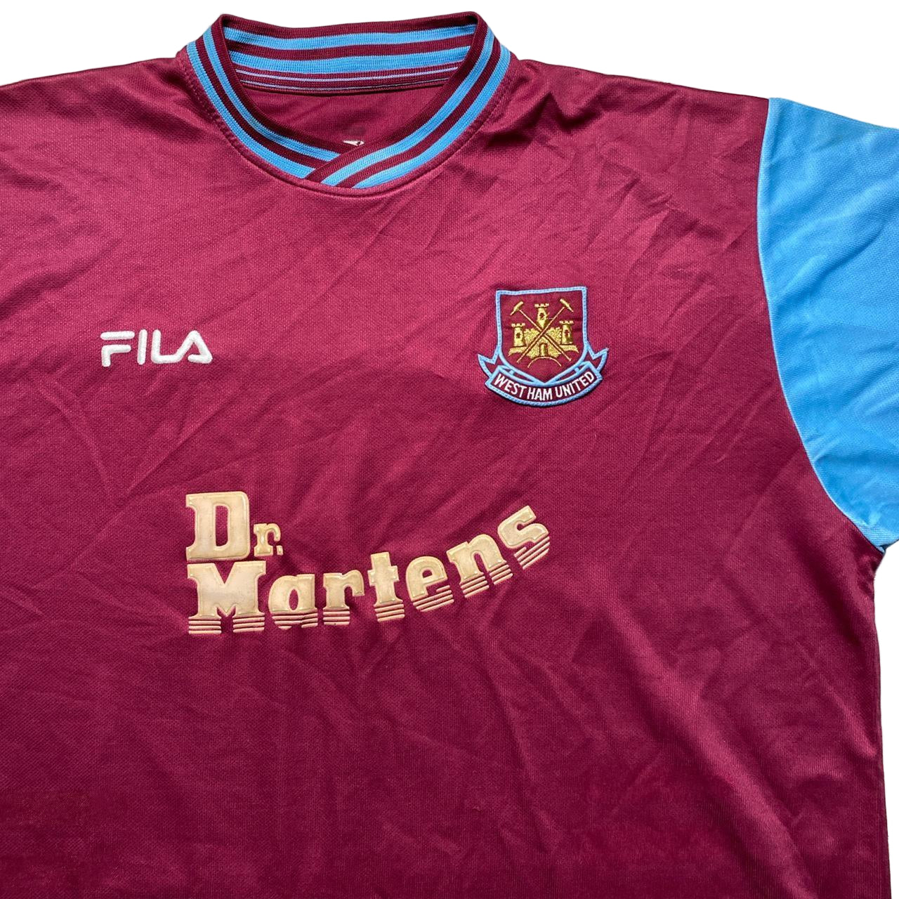 West Ham United Vintage 1999-2003 Fila Dr Martens Jersey (2XL)