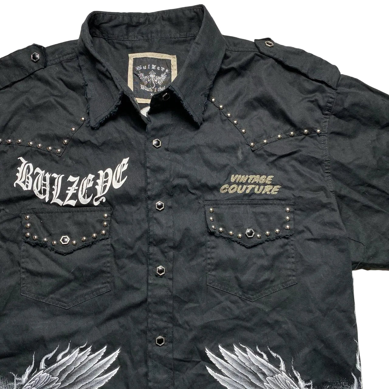 Glory Bulzeye Vintage Choppers Vintage Motorcycle Biker Shirt (XL)