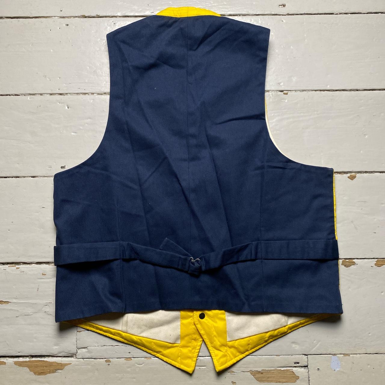Woolrich Yellow and Navy Gilet Waistcoat
