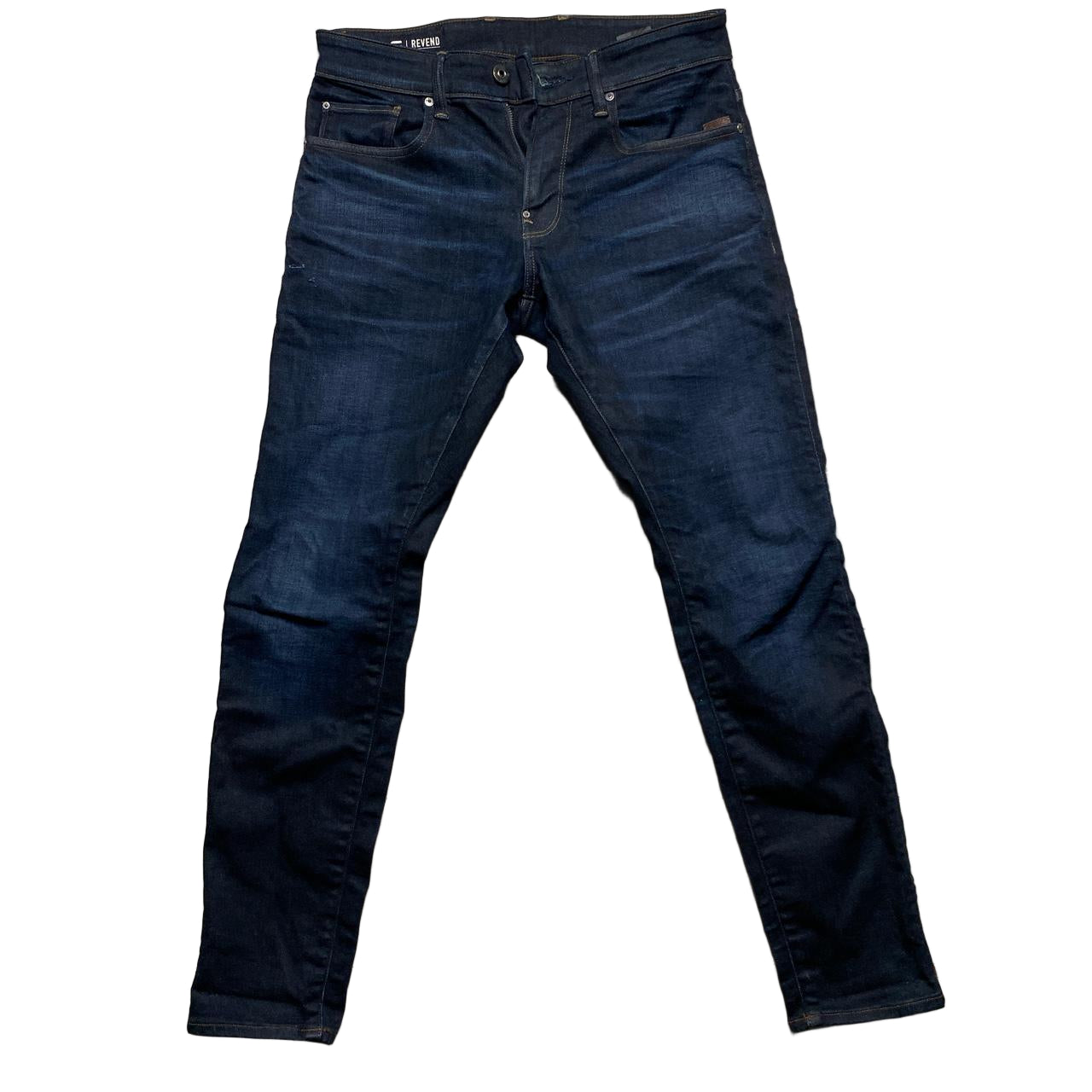 G Star Revend Navy Slim Fit Jeans (30W)
