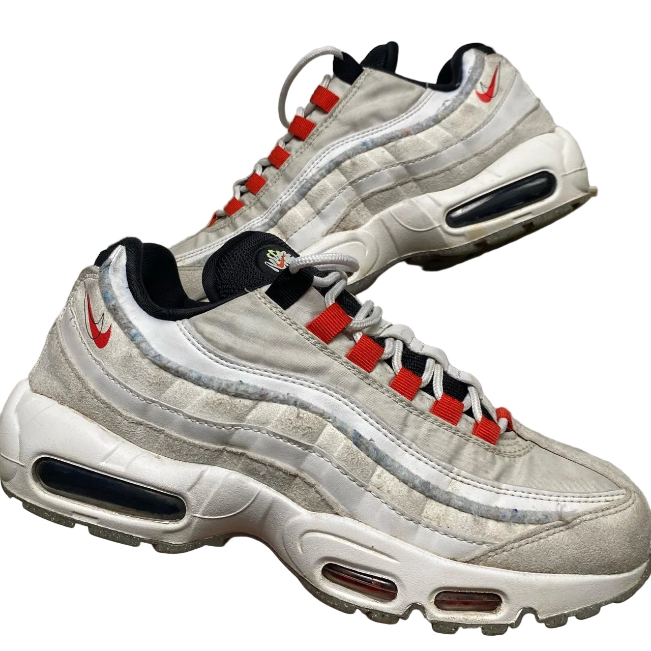 Nike Air Max 95 Light Bone Habanero Red (UK 8)