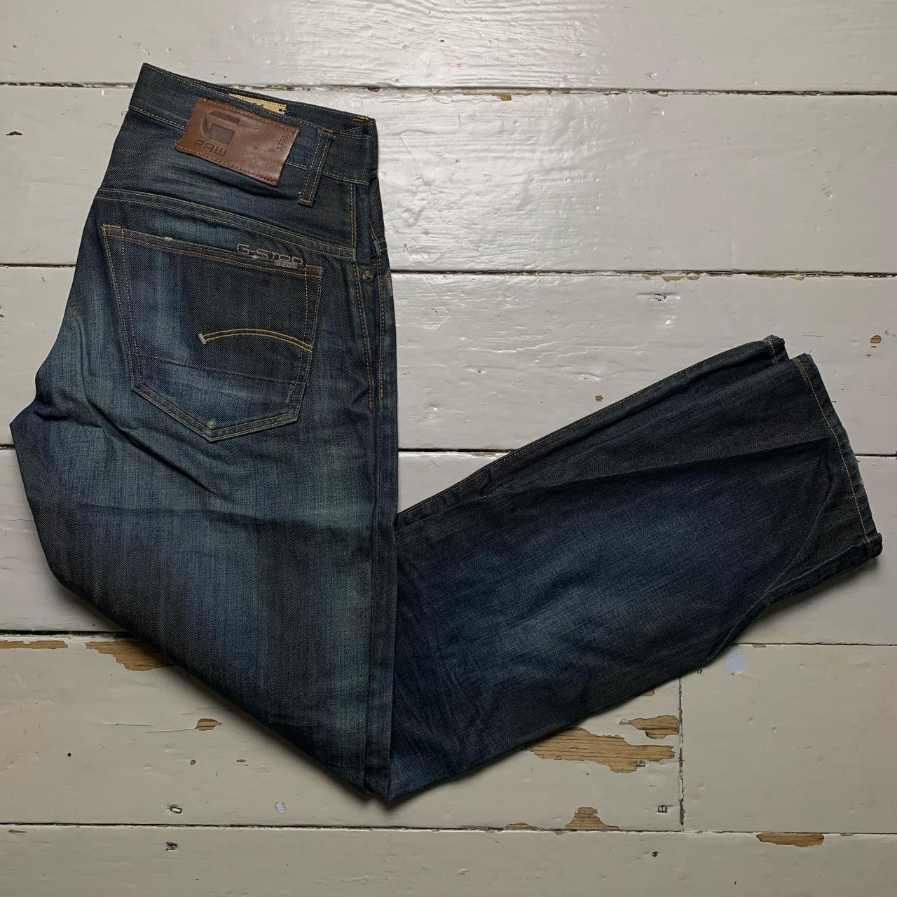 G Star 3301 Navy Stonewash Jeans