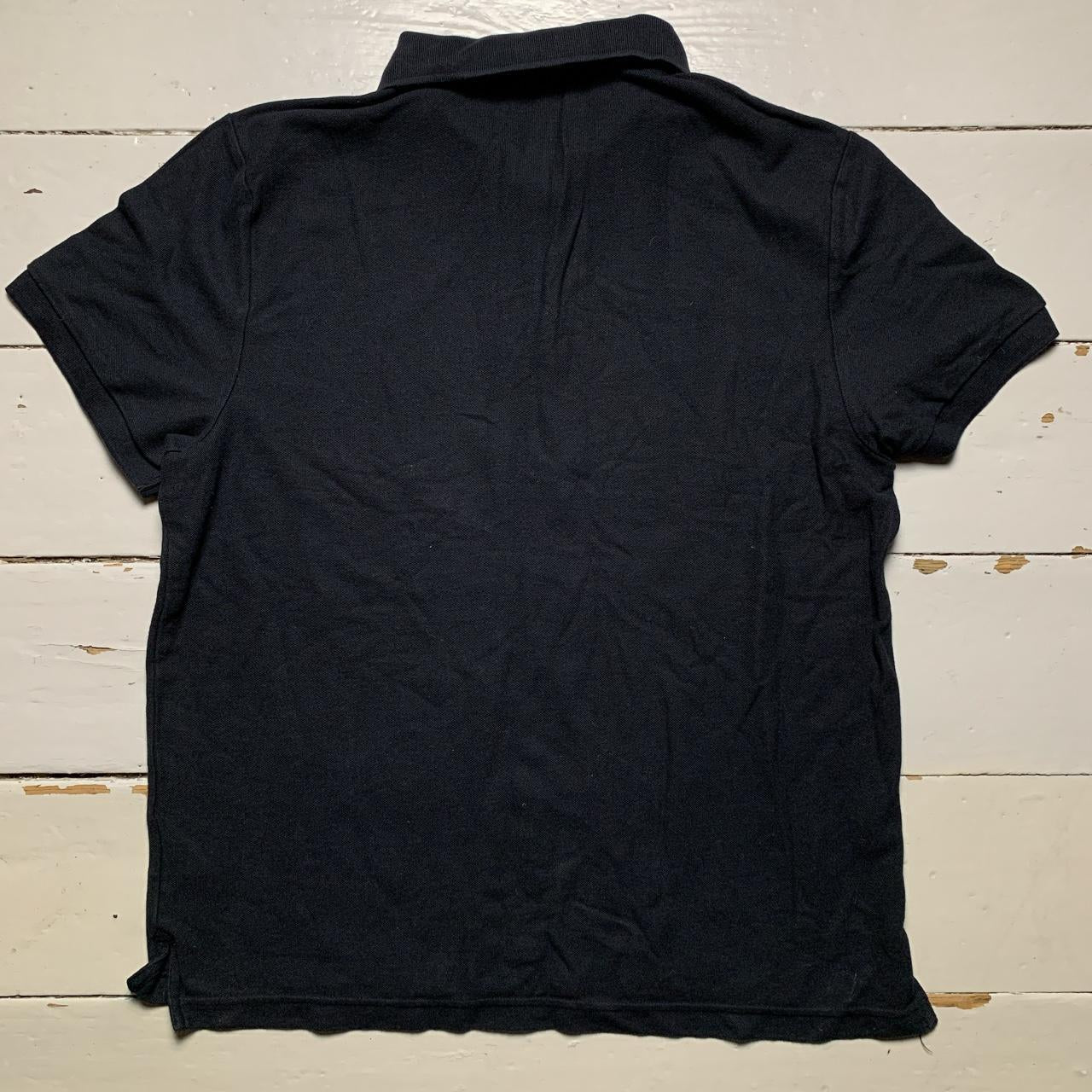Nike Swoosh Black and White Polo Shirt