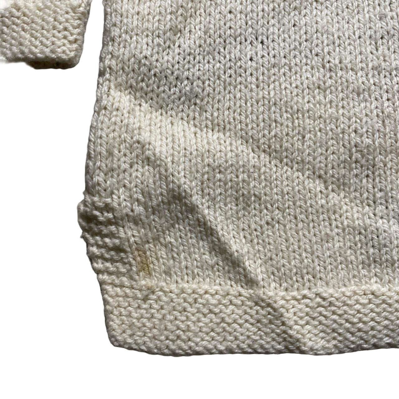 Wallace and Gromit Vintage 90’s Gromit Fully Knitted Wool Jumper Cream White (XL)