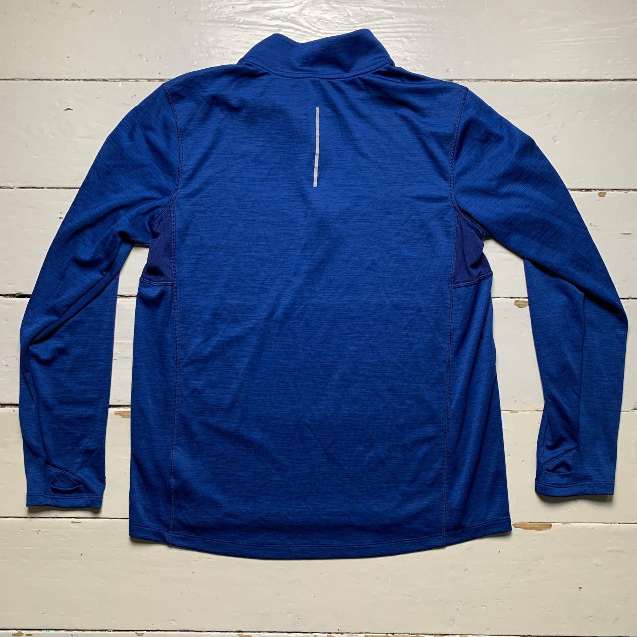 Nike Running Quarter Zip Blue and Reflective Silver