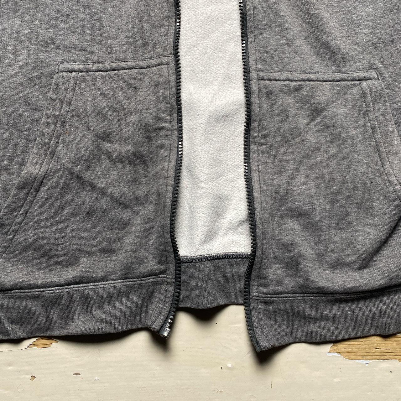 Nike Grey and White Swoosh Hoodie