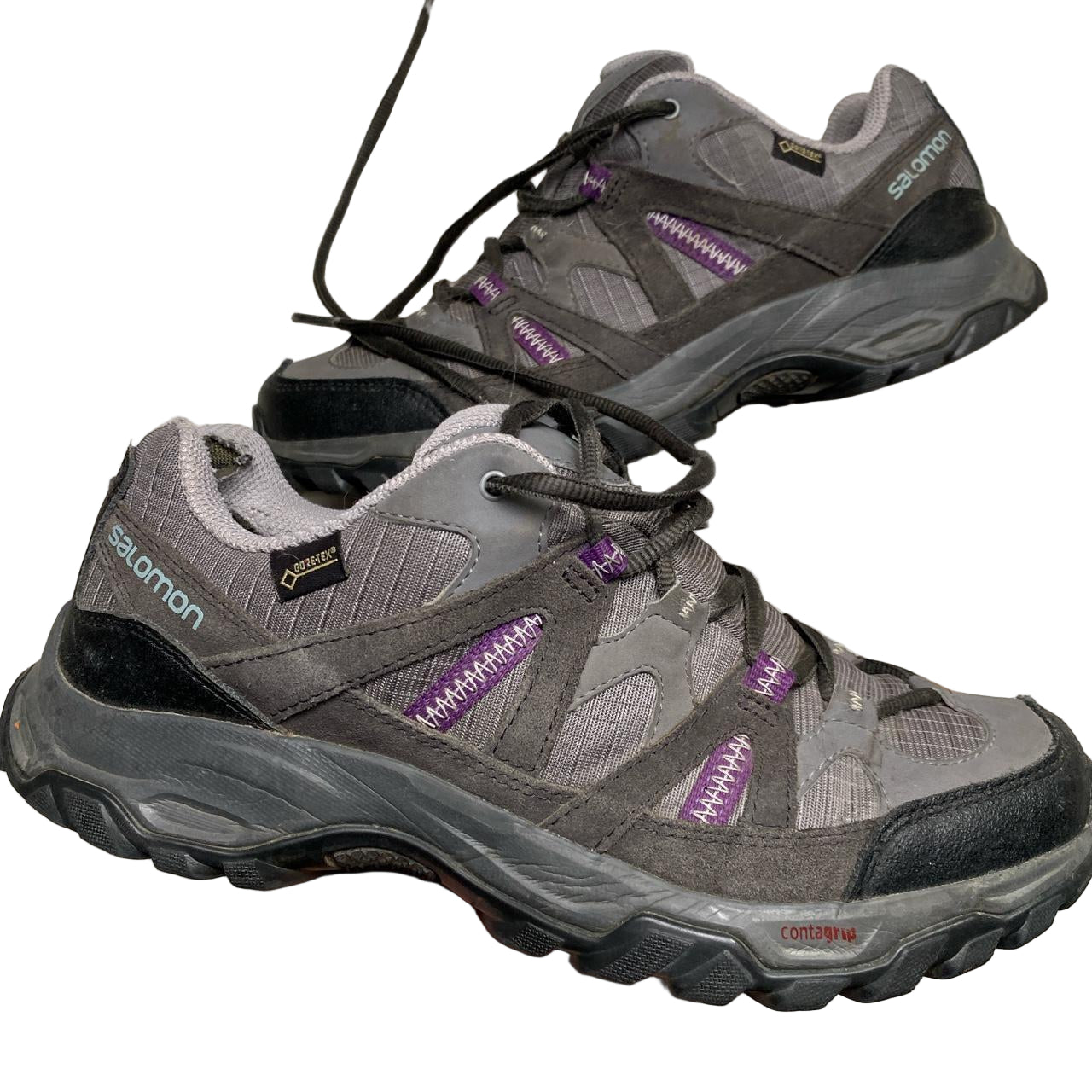 Salomon Goretex Grey and Purple Trainers (UK7)