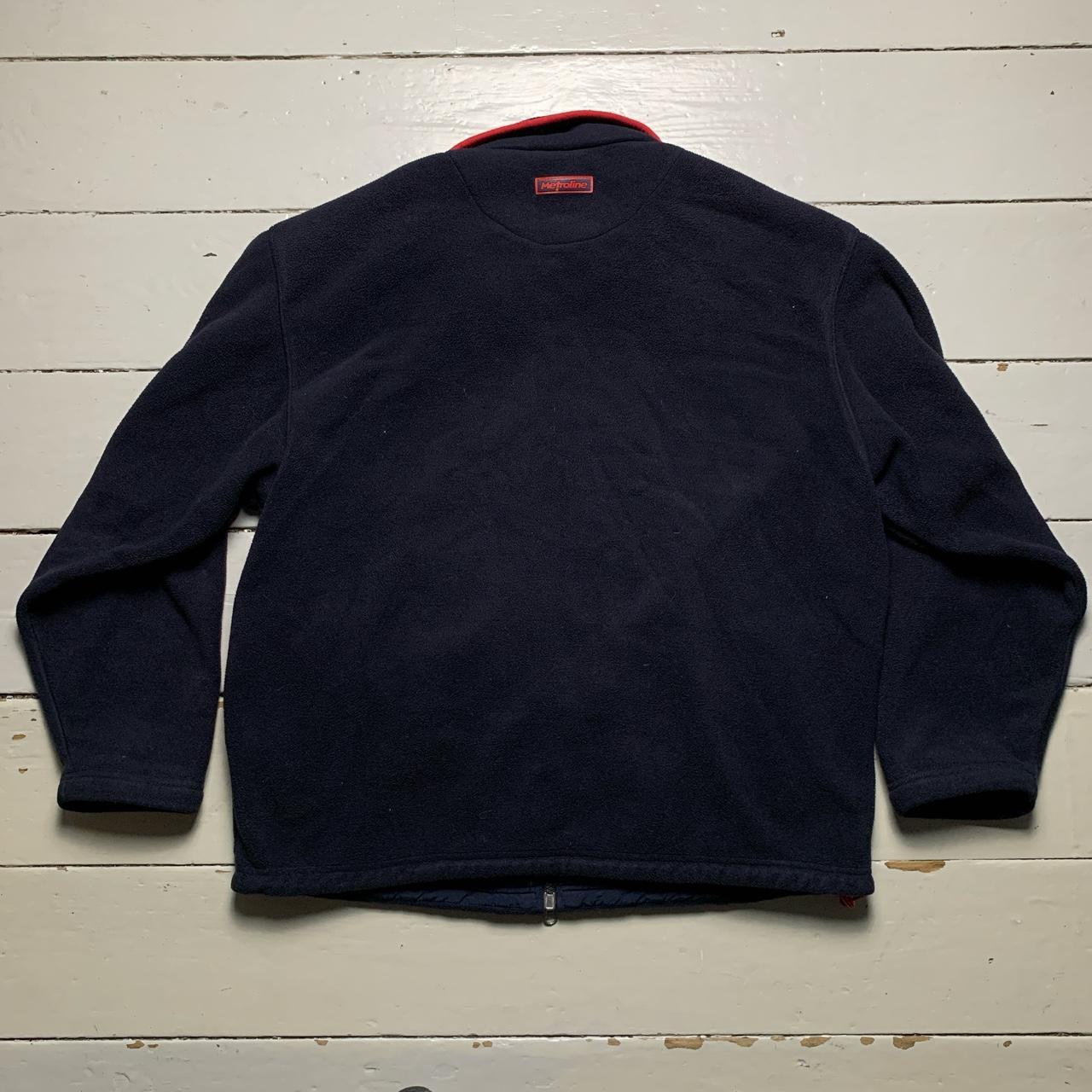 Metroline Vintage Train Fleece Jumper Navy and Red