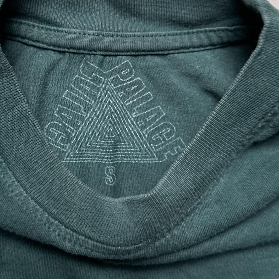 Palace Tri Ferg Bottle Green and White T Shirt (S)