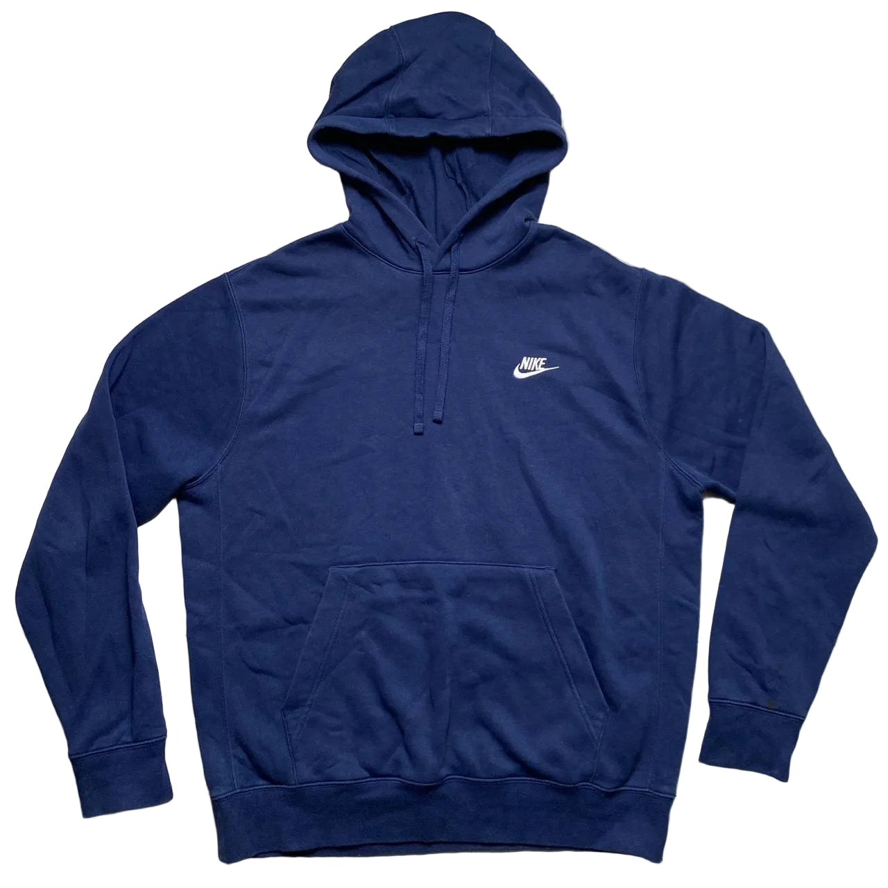 Nike Navy and White Swoosh Hoodie