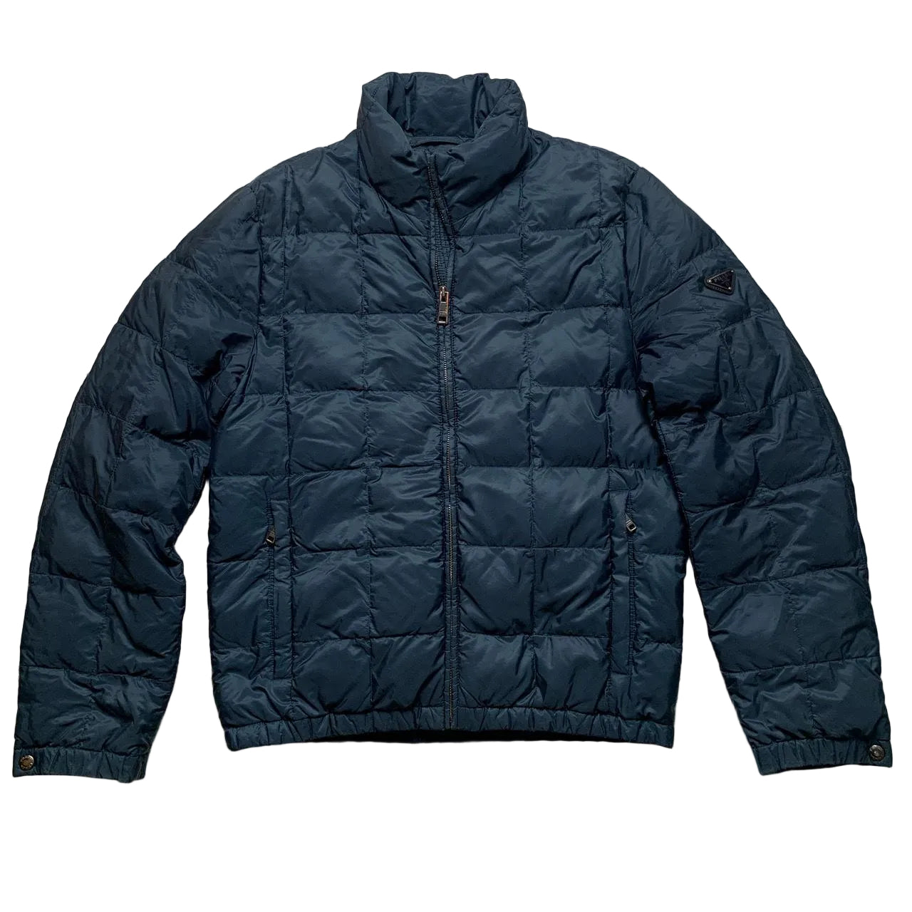 Prada Milano Navy and Black Puffer Padded Jacket (XS)