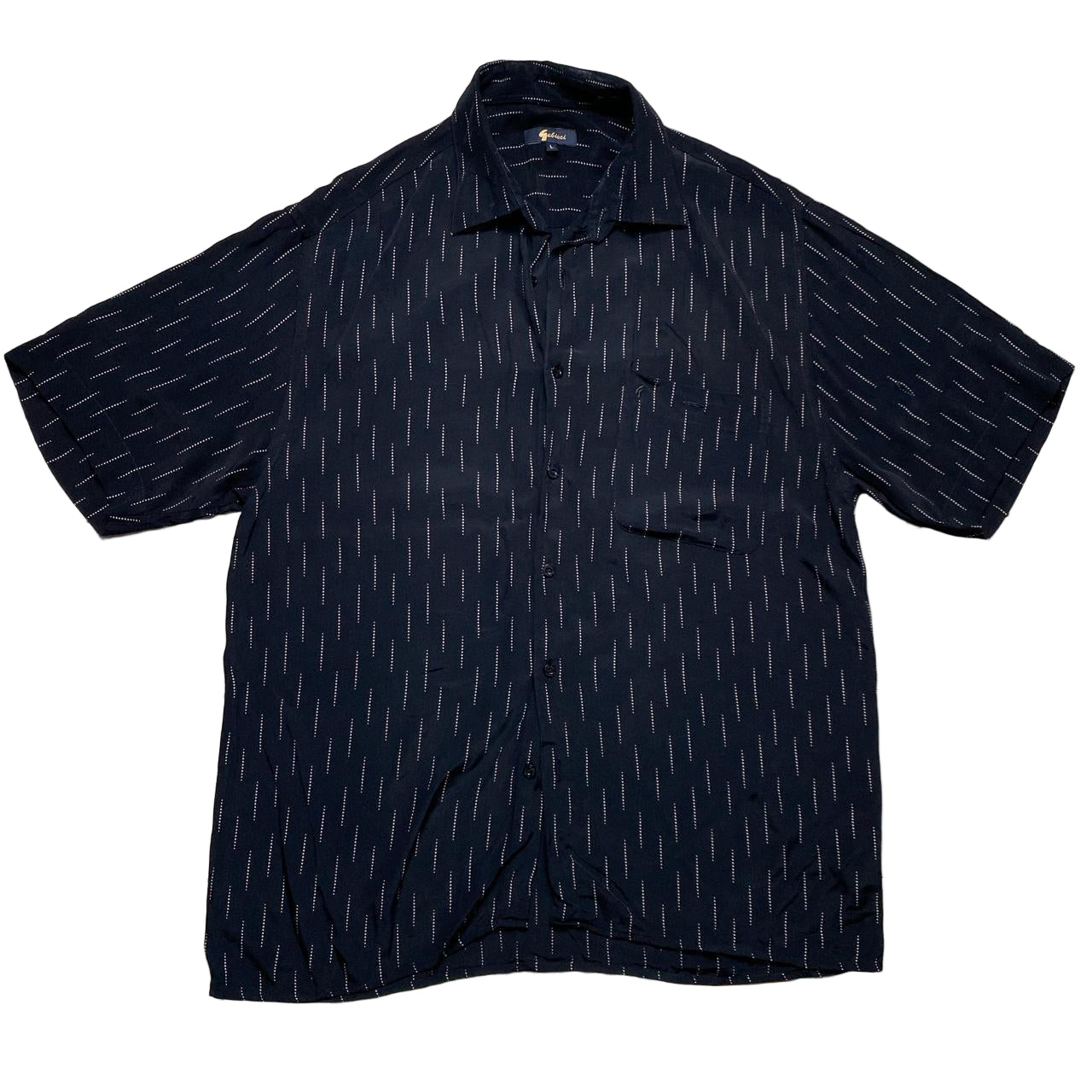 Gabicci Black and White Short Sleeve Shirt (L)