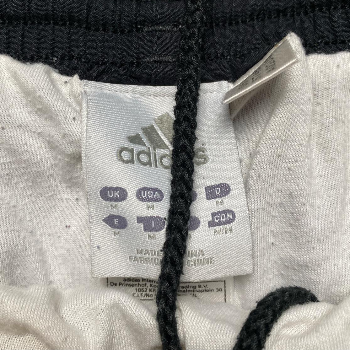 Adidas Black and White Baggy Shell Track Pant Shorts (M)