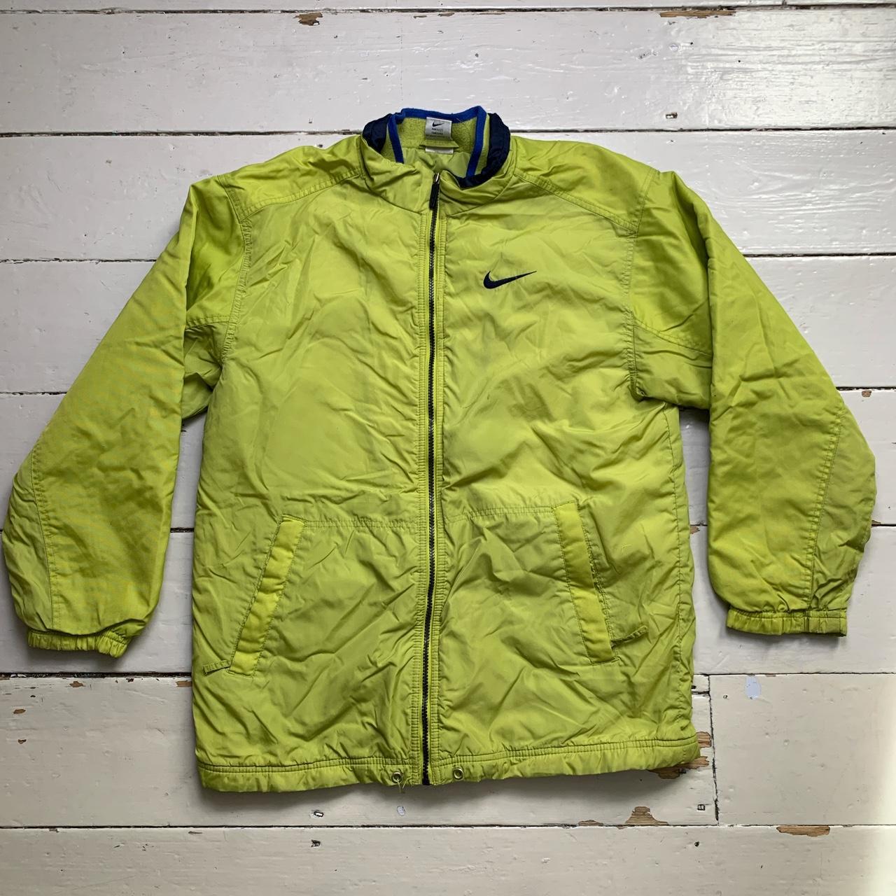 Nike Swoosh and Spellout Vintage 90โs Like Green and Navy Coat