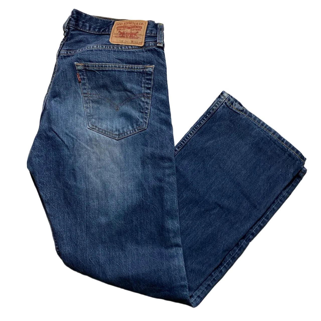 Levis 508 04 Vintage Stonewashed Navy Jeans (34W)