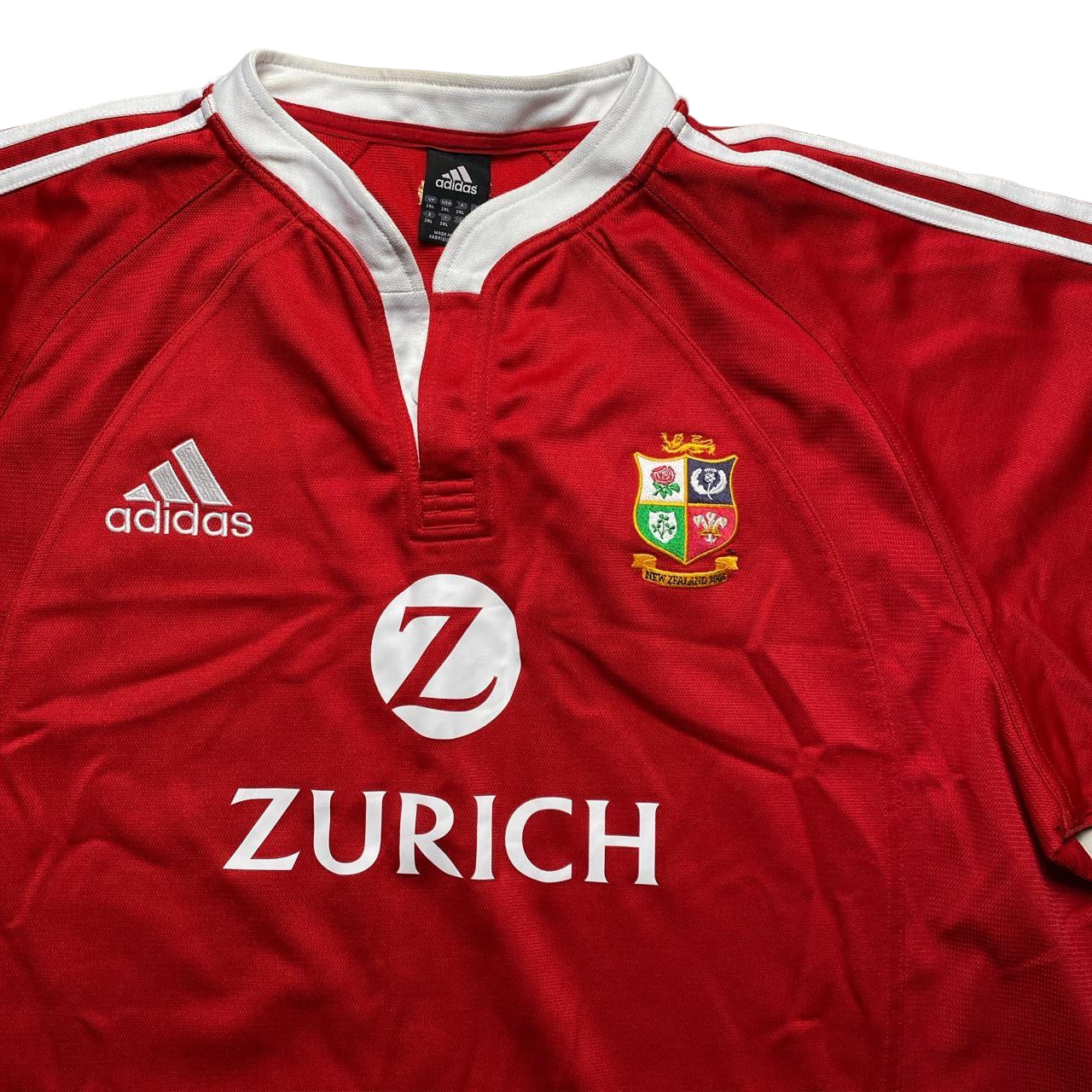 Adidas Rugby The Lions New Zealand 2005 Red Jersey (2XL)