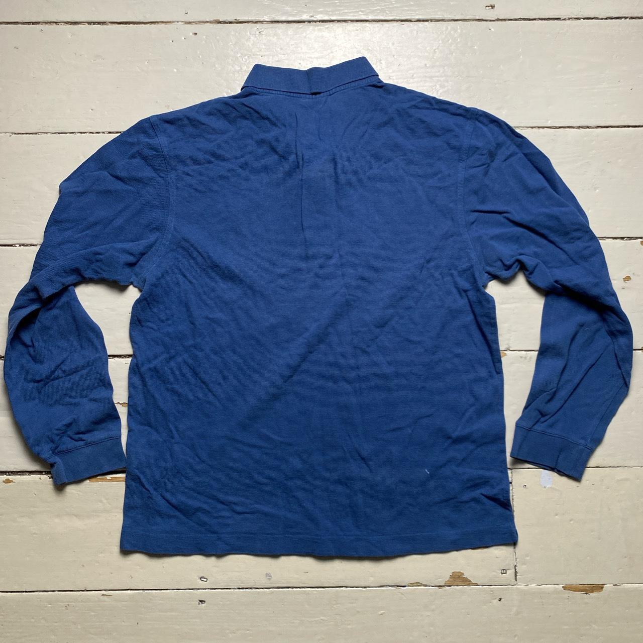 Lacoste Croc Blue Long Sleeve Polo Shirt
