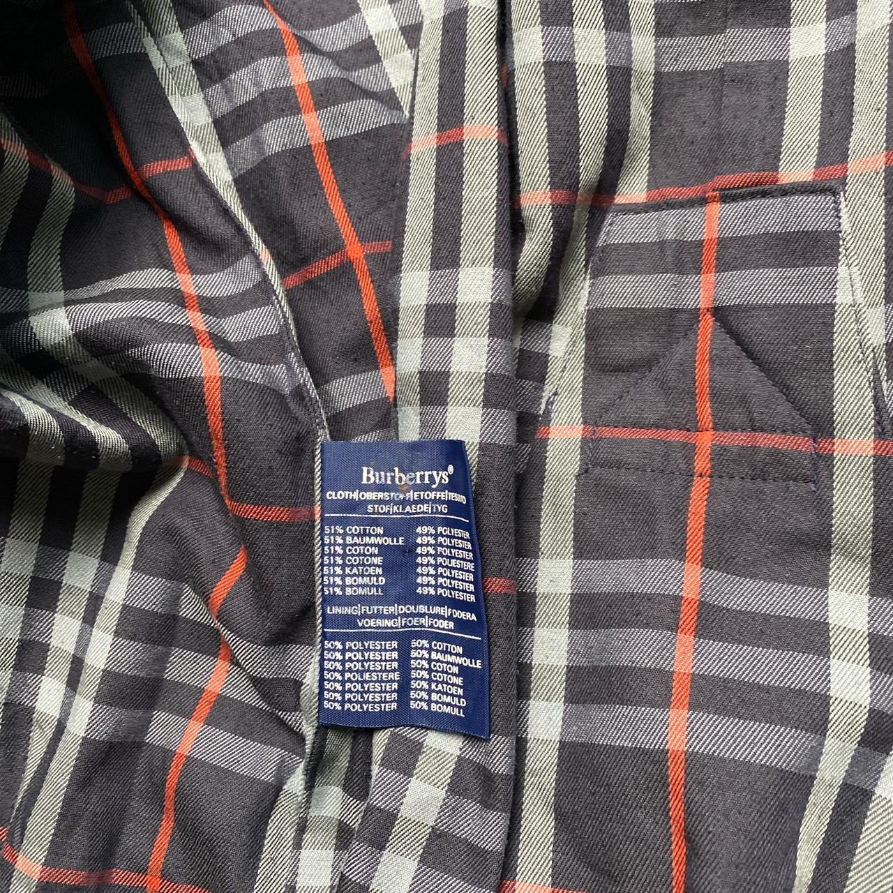 Burberry Burberrys Vintage Navy Nova Check Trench Coat