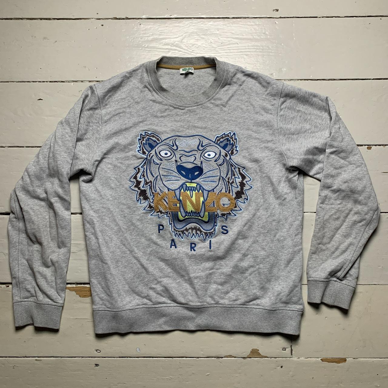 Grey and store blue kenzo jumper