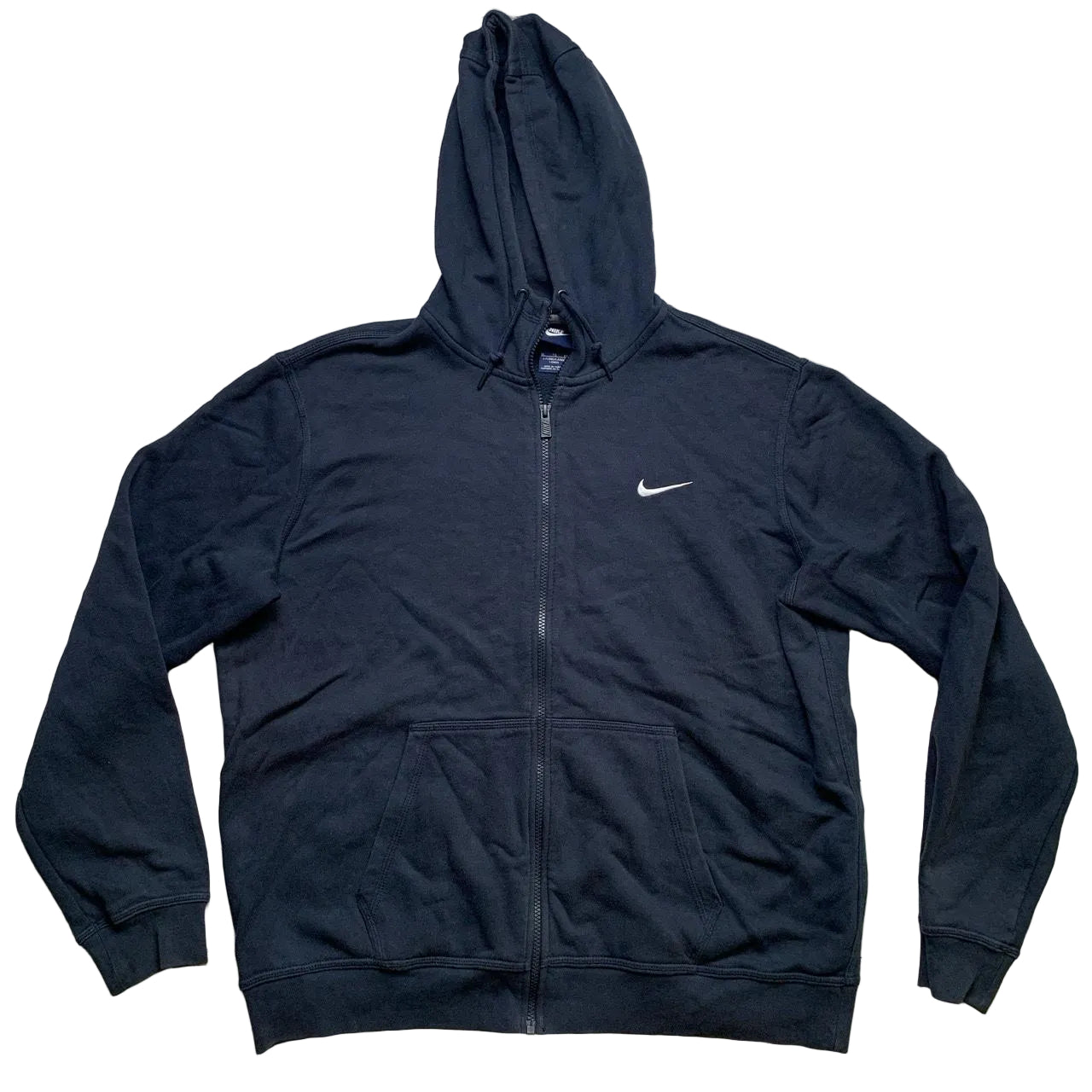 Nike Swoosh Navy and White Hoodie (XL)