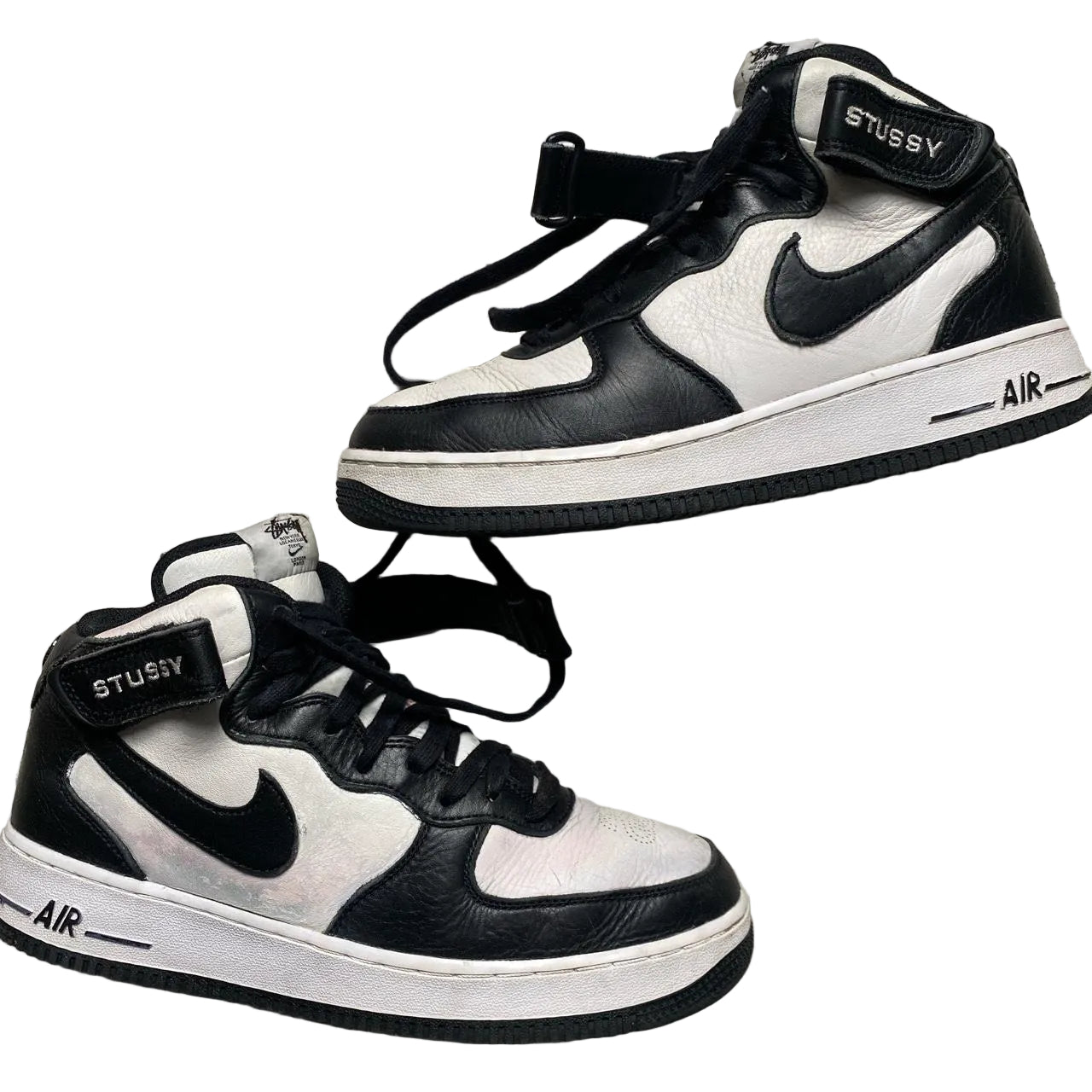 Nike Air Force 1 Mid Stussy Black and White (UK 7)