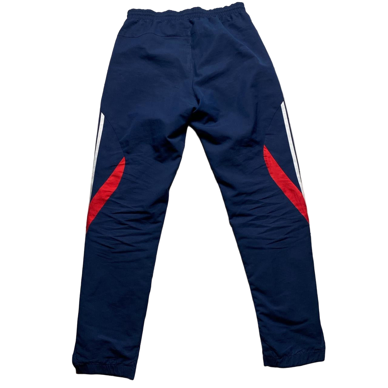 Adidas Navy White and Red Shell Baggy Trackpant Bottoms (M)