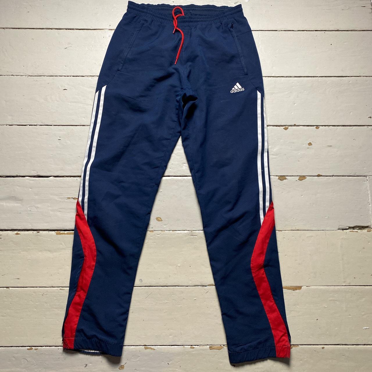 Adidas Navy White and Red Shell Baggy Trackpant Bottoms