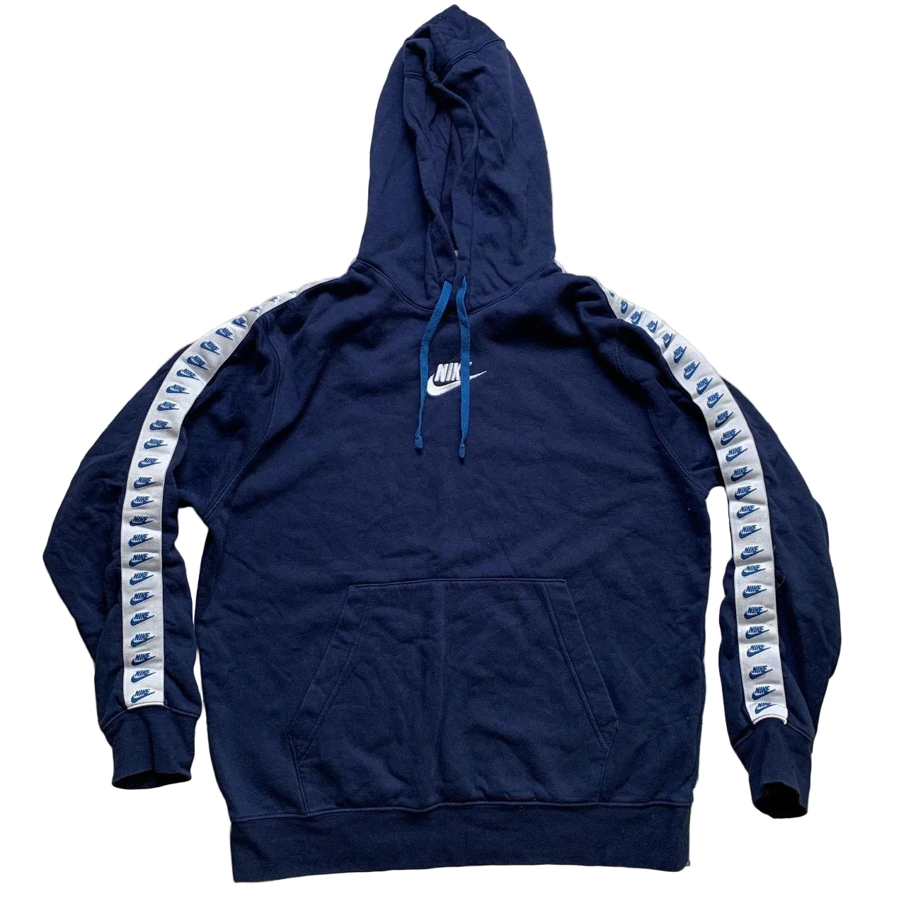 Nike Multi Swoosh Tape Repeat Logo Navy and White Full Tracksuit (M)