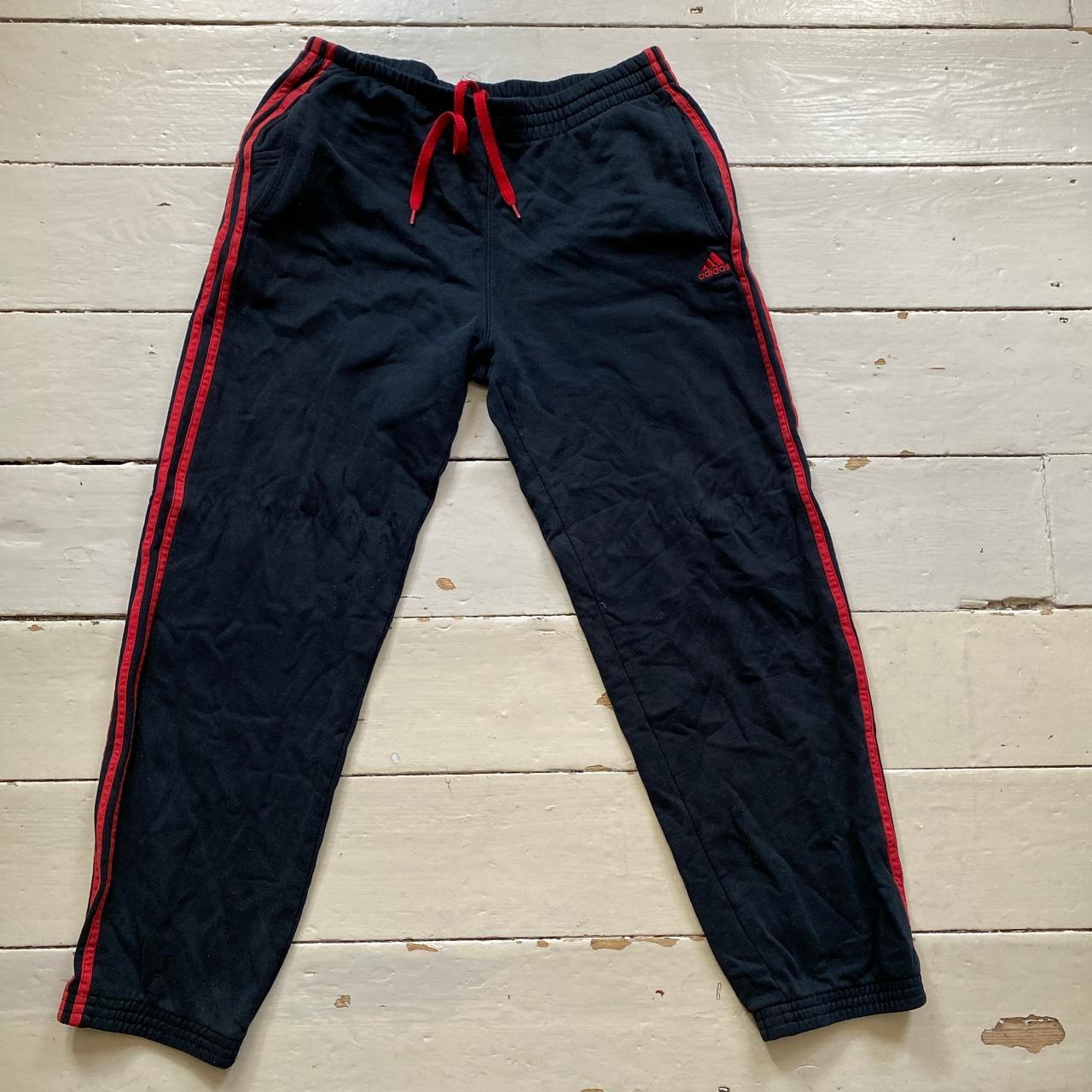 Adidas Performance Essentials Black and Red Joggers