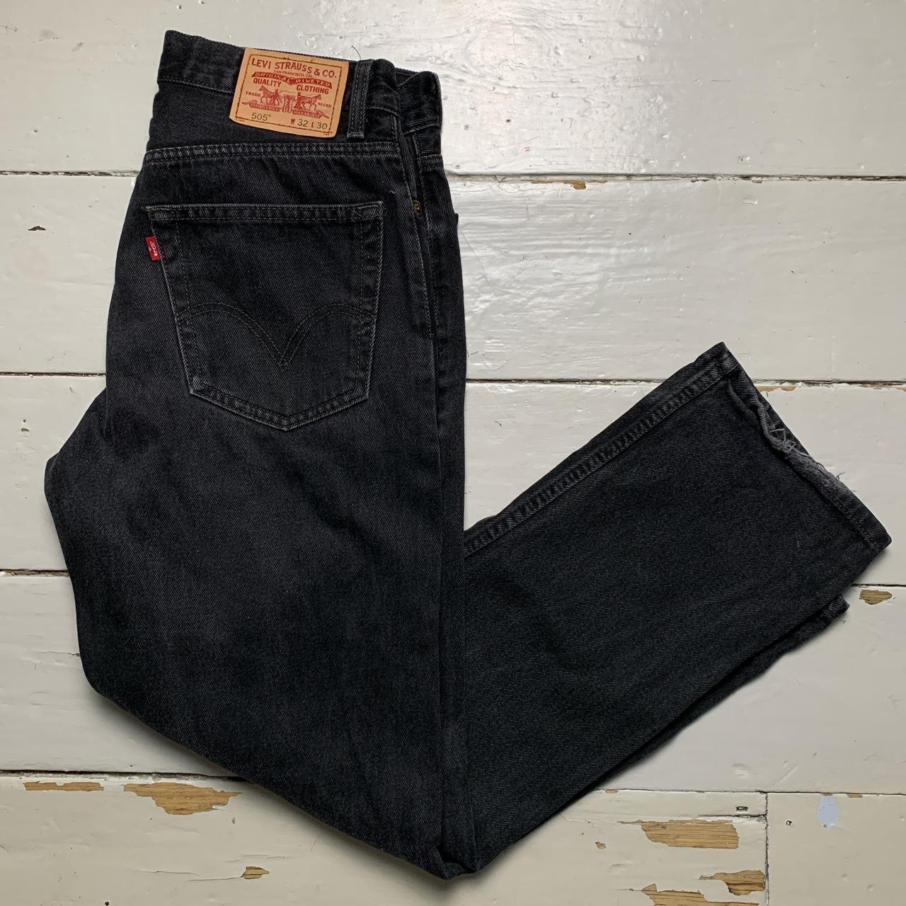 Levis 505 Black Straight Jeans